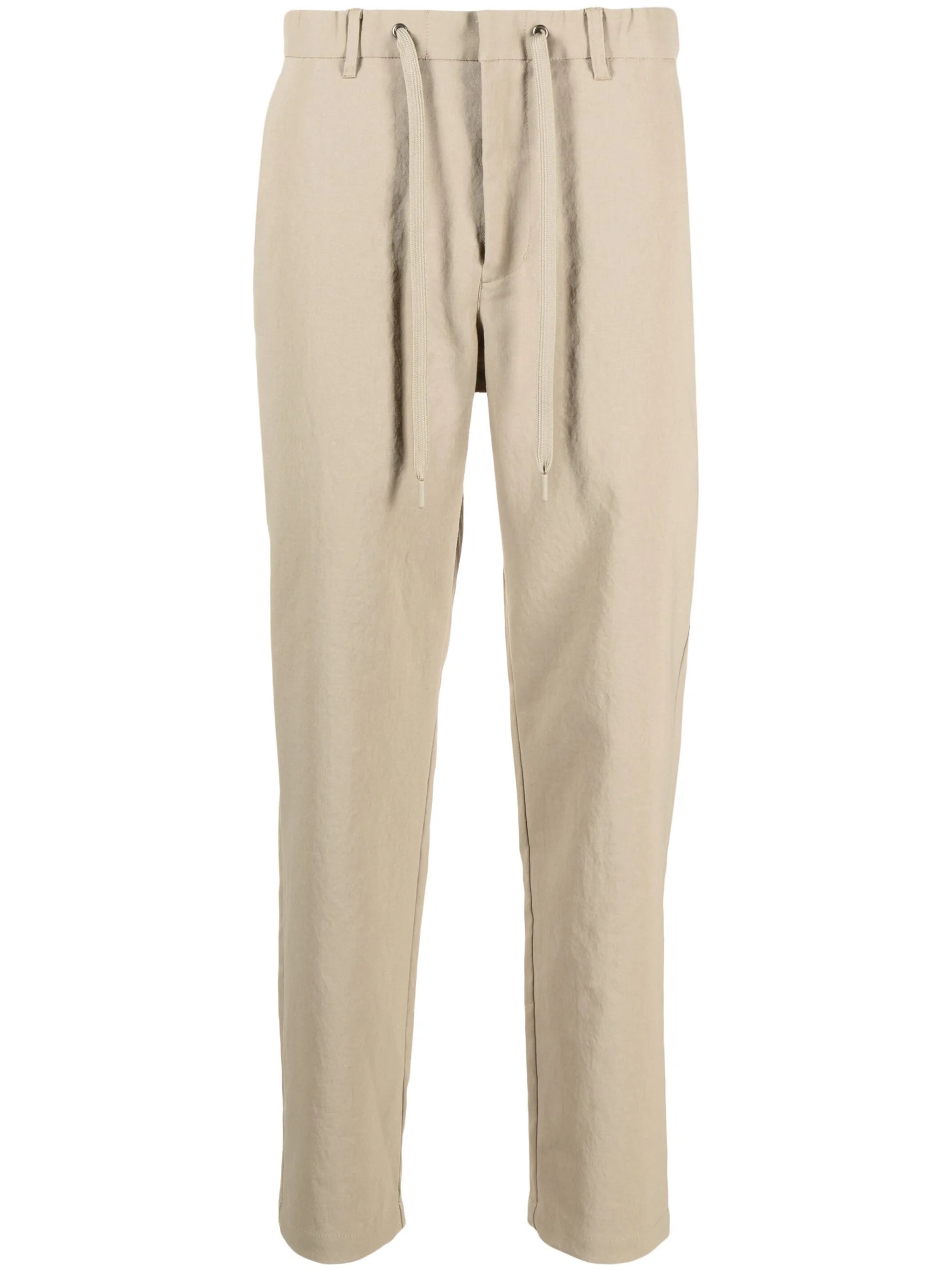 tapered-leg tailored trousers