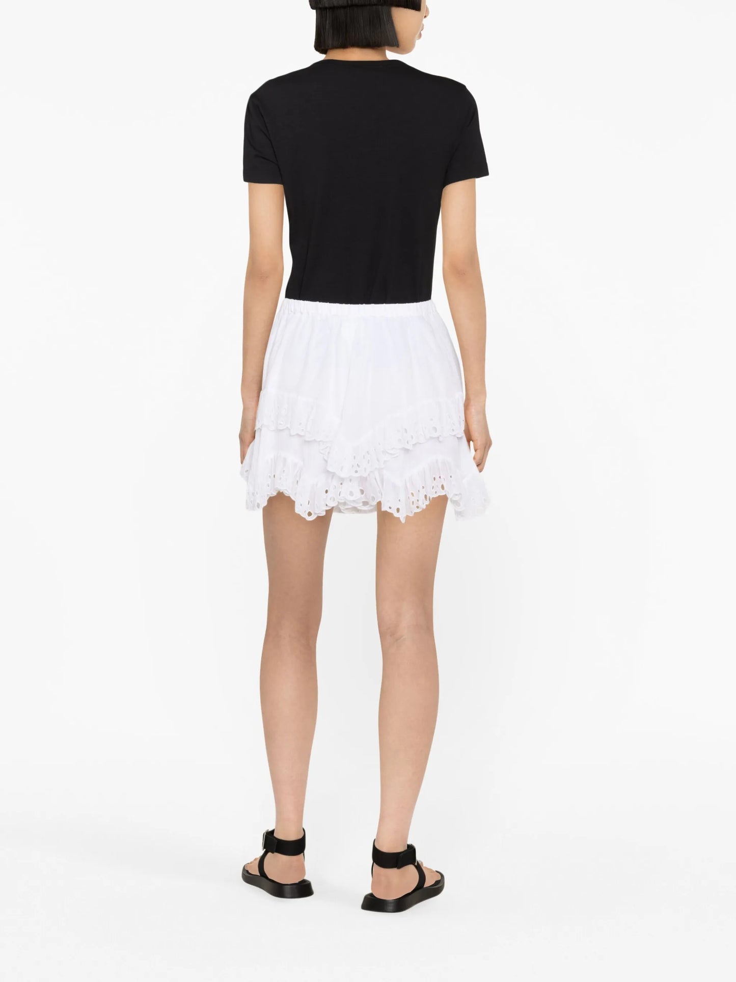 Kaddy ruffled asymmetric miniskirt