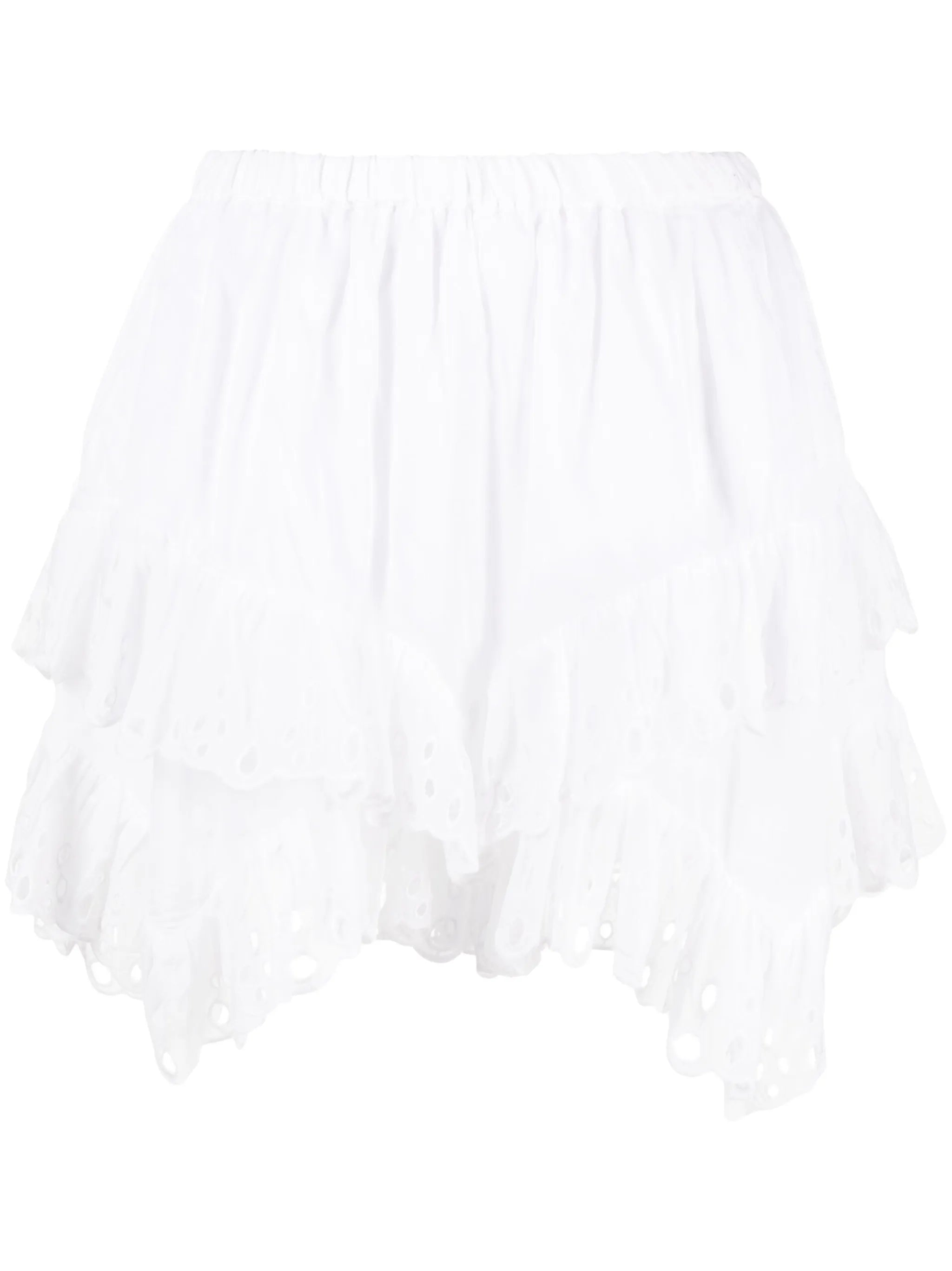 Kaddy ruffled asymmetric miniskirt
