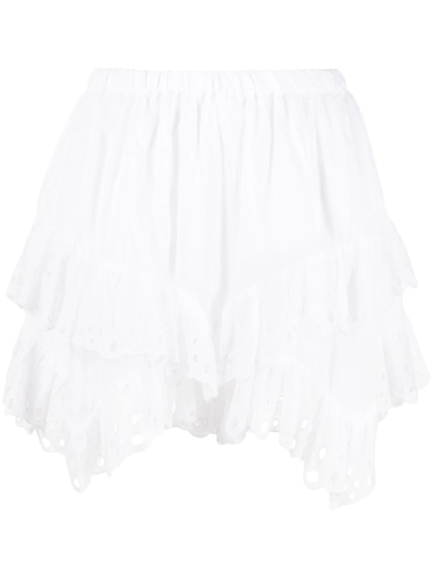 Kaddy ruffled asymmetric miniskirt