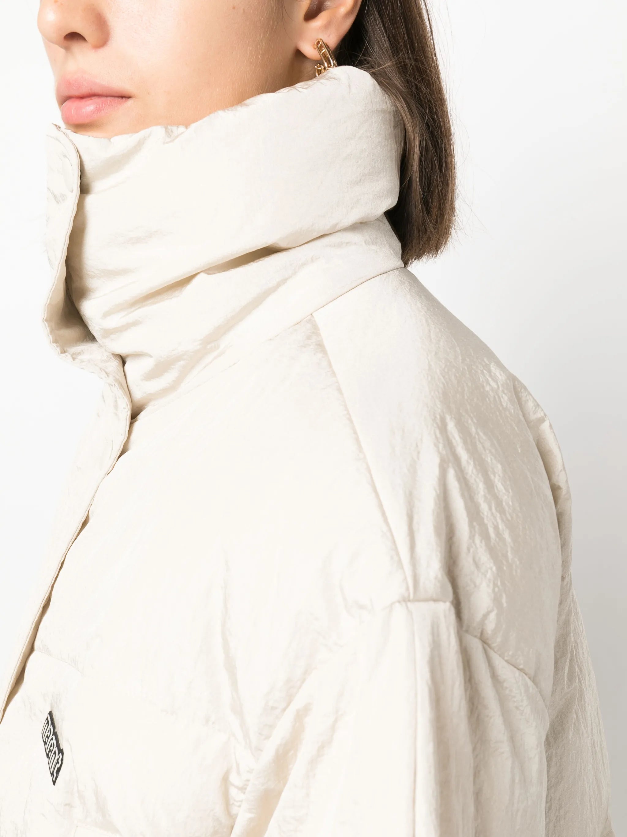 logo-patch puffer jacket