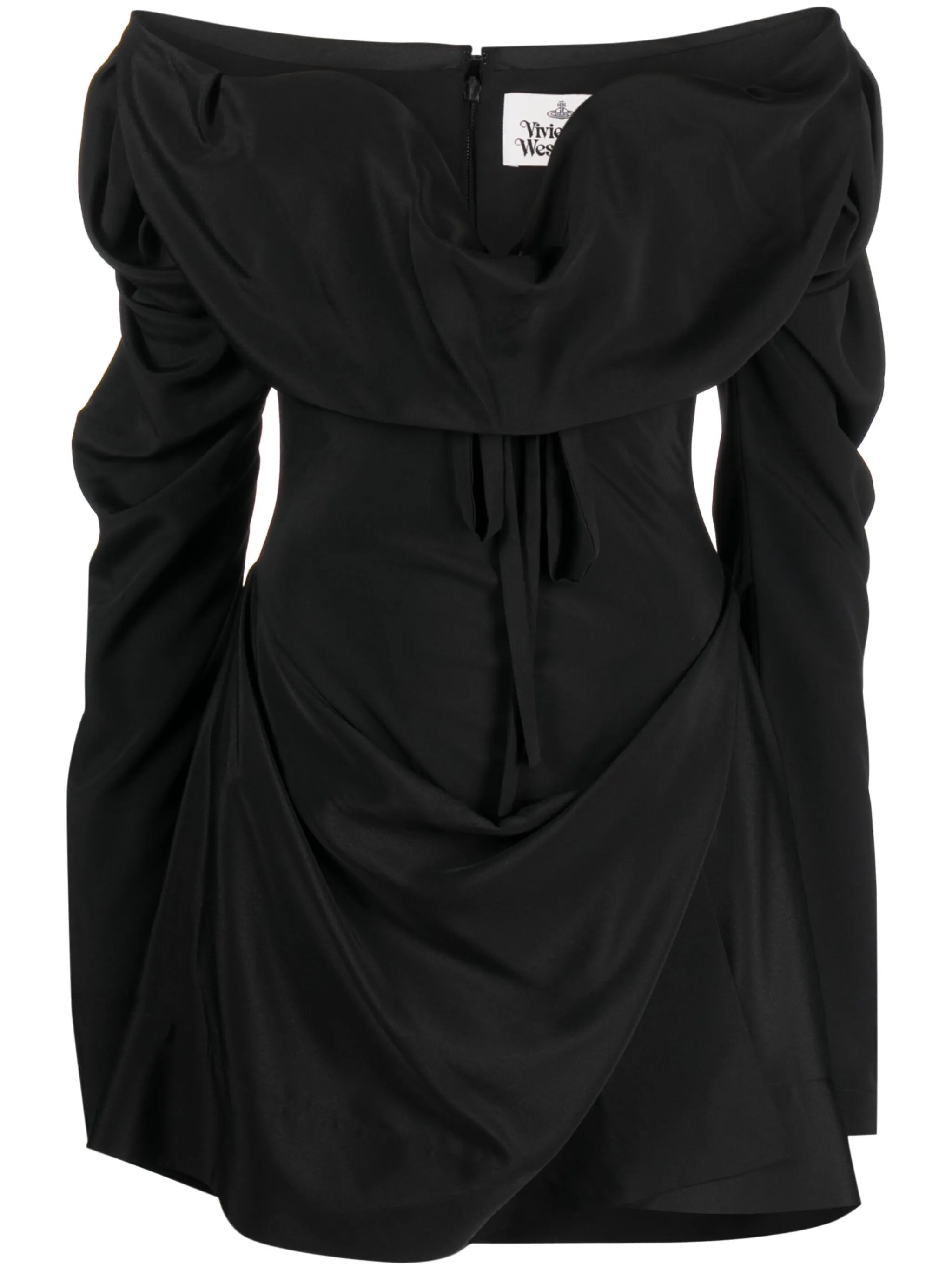 draped corset minidress