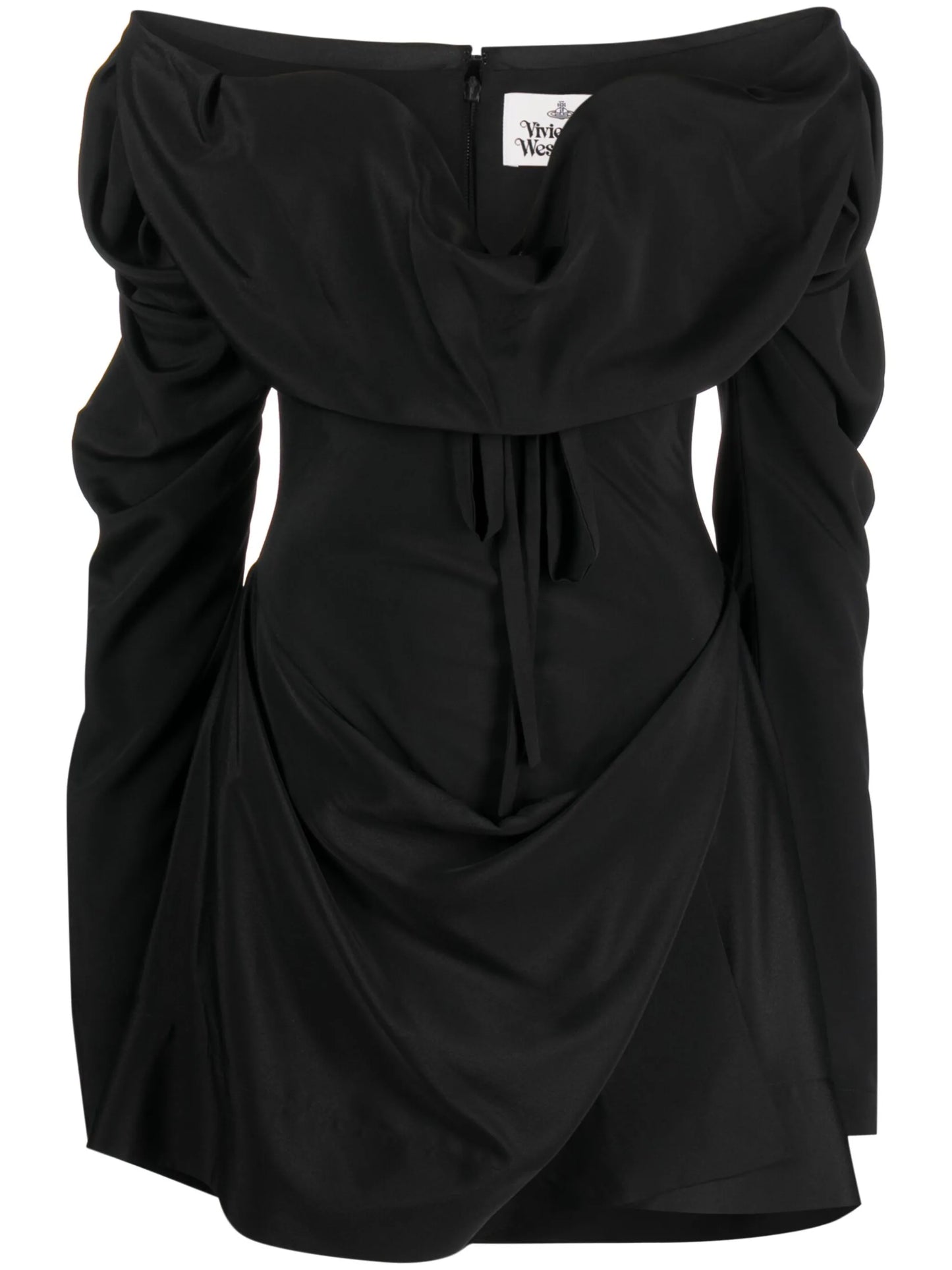 draped corset minidress