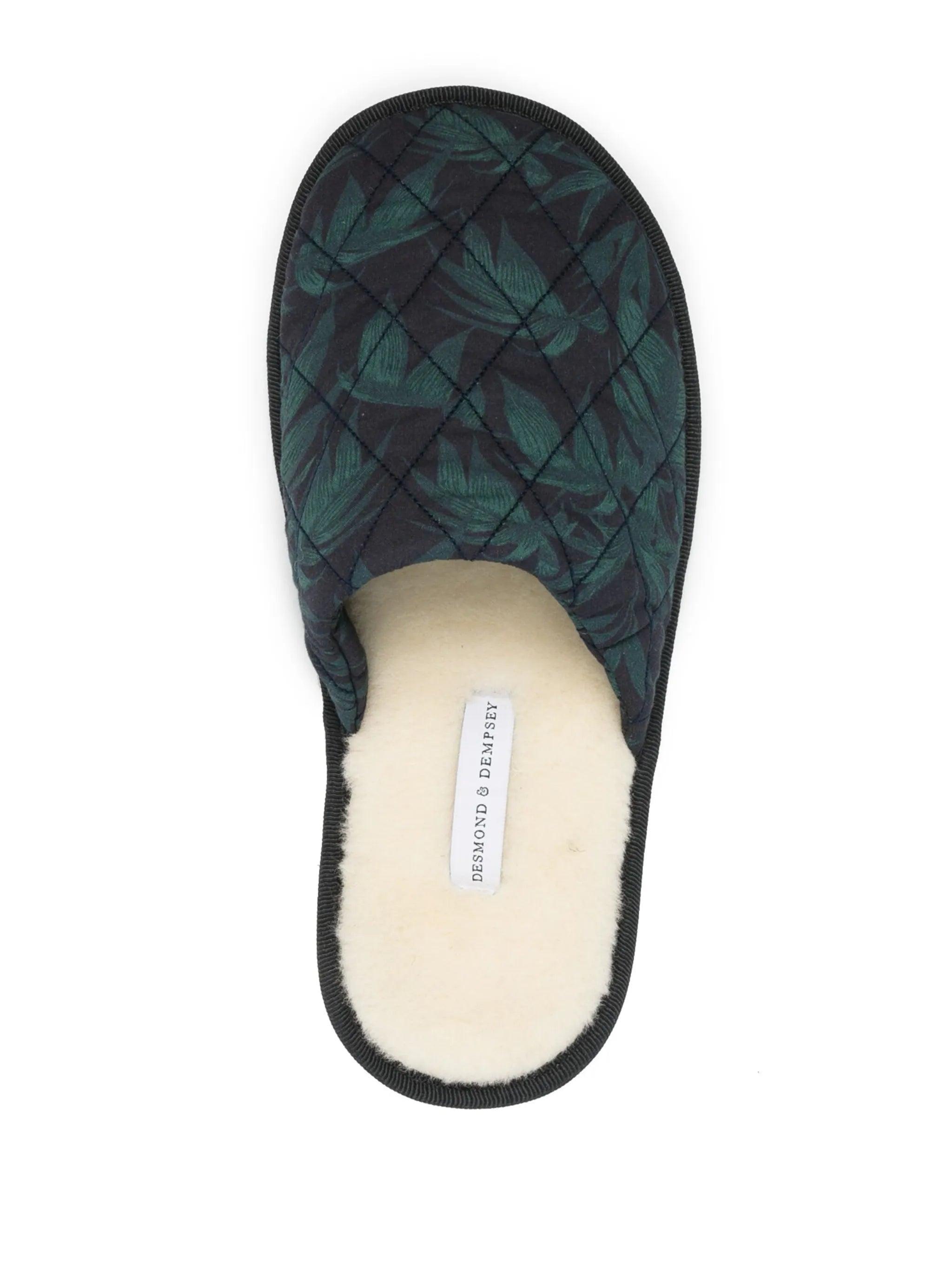 Byron-print quilted slippers