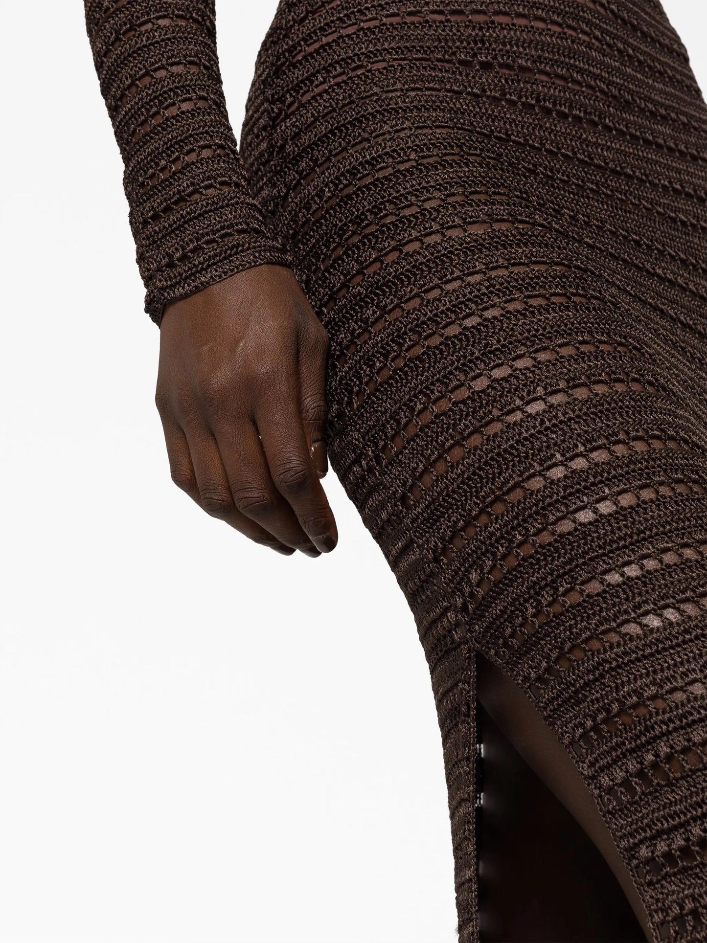 Montro open-knit maxi dress