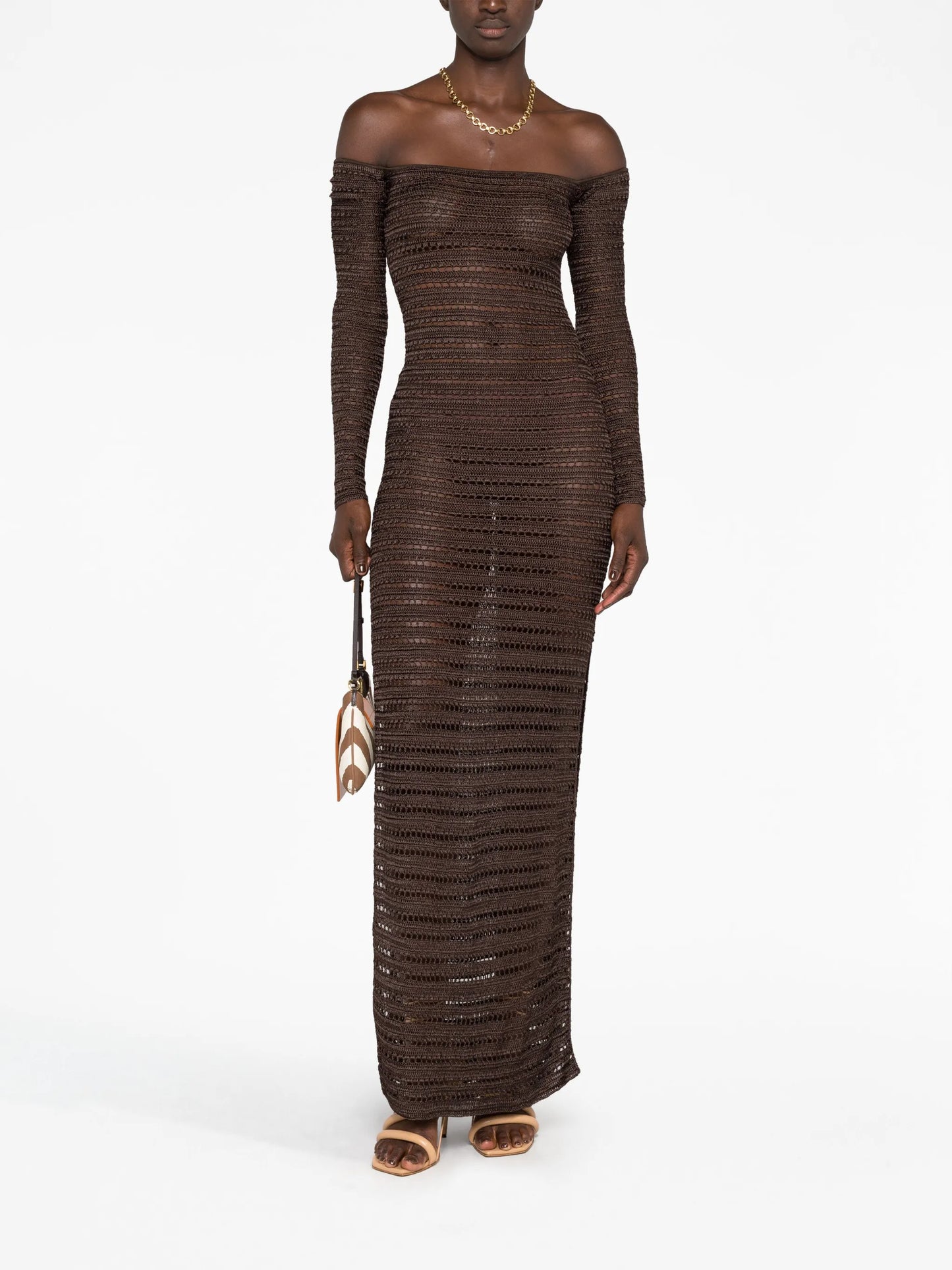 Montro open-knit maxi dress