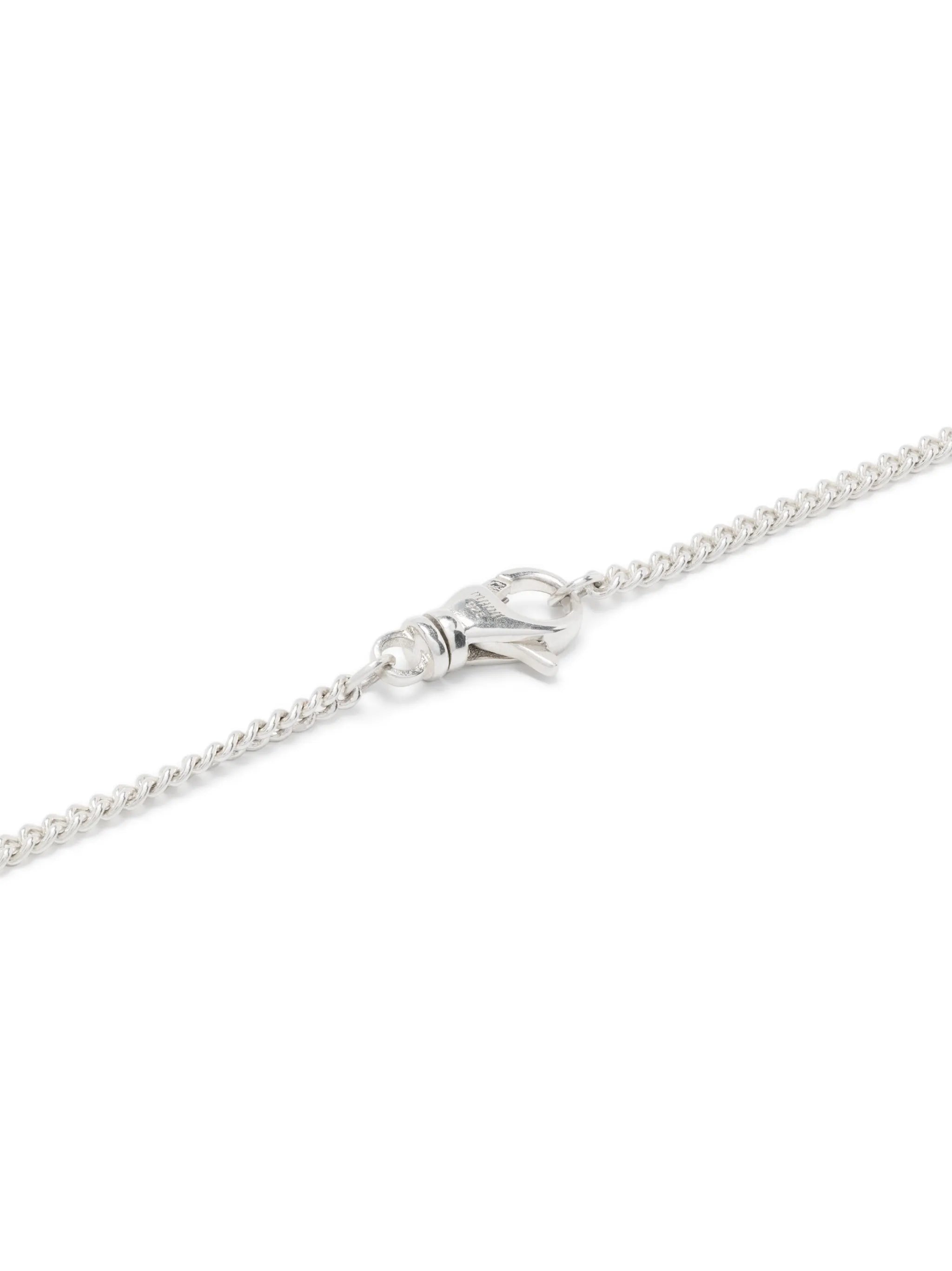 18kt yellow gold and sterling silver dog-tag necklace