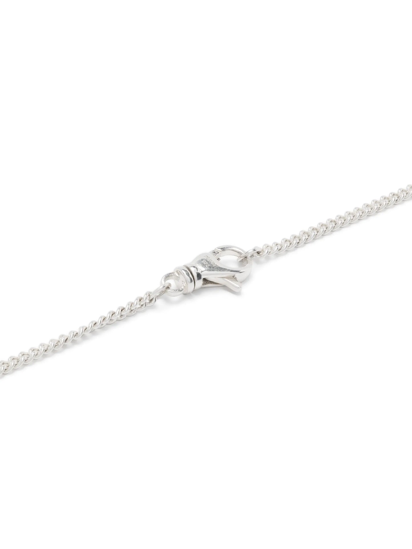 18kt yellow gold and sterling silver dog-tag necklace