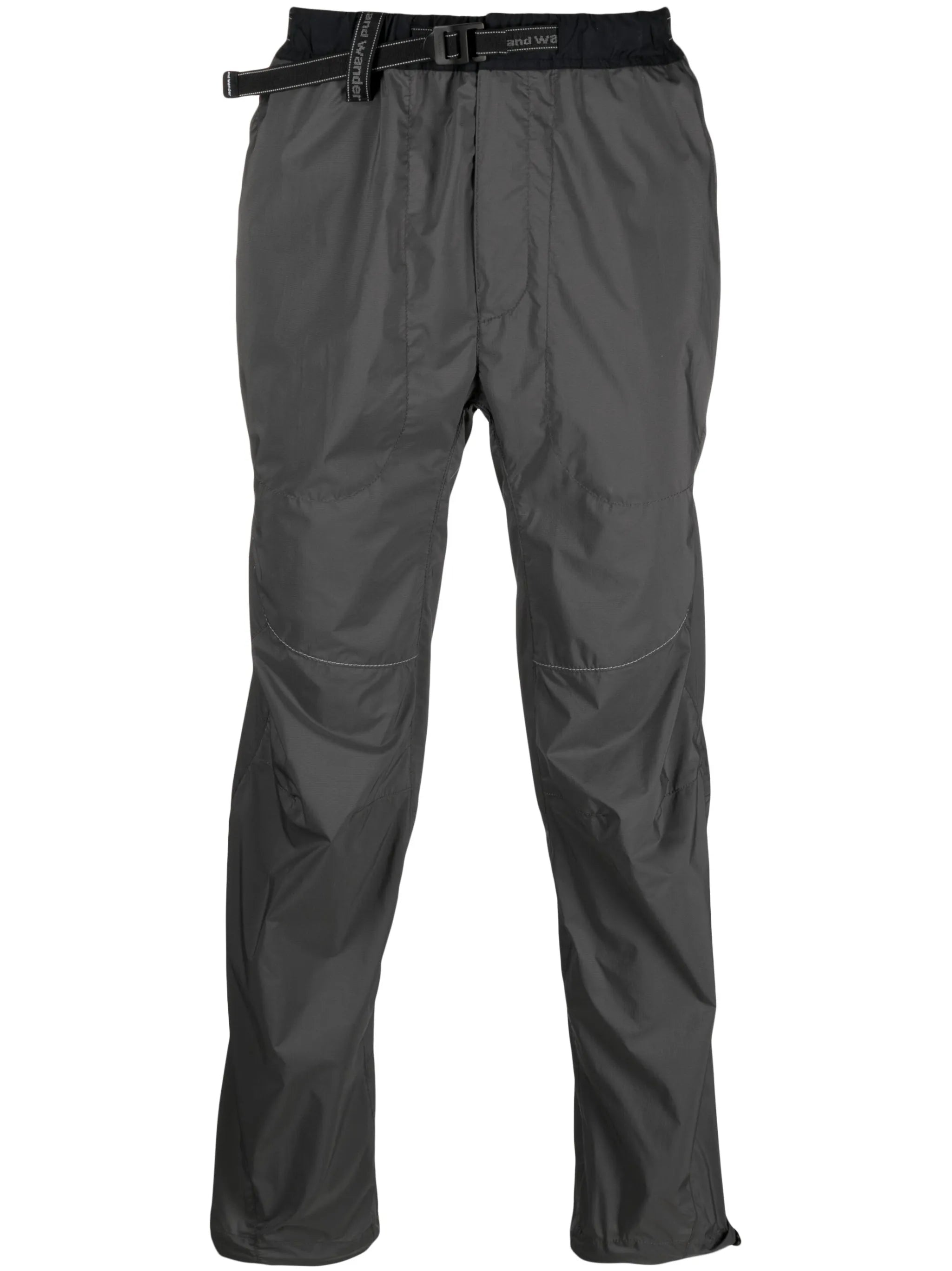 belted-waist trousers