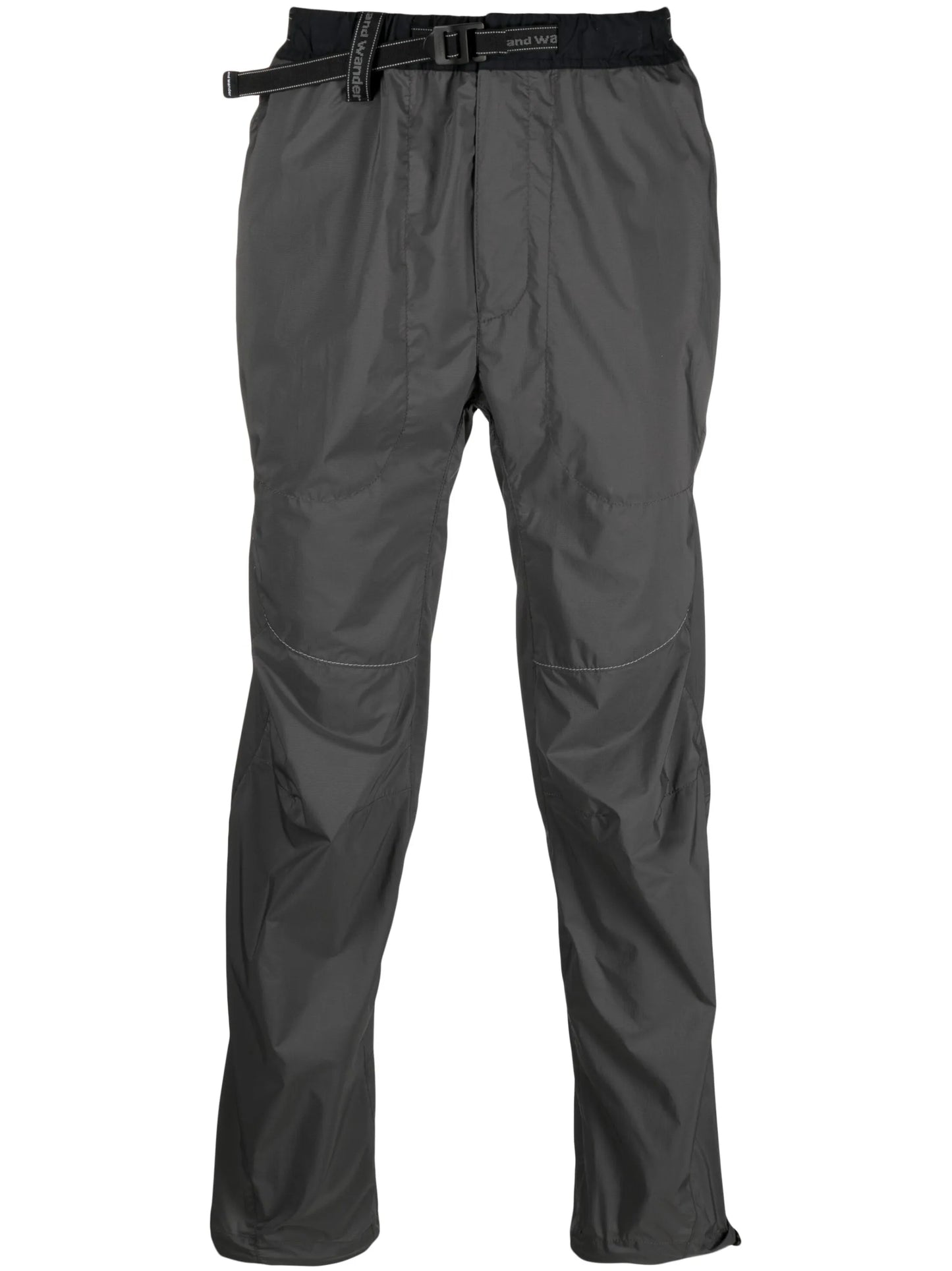 belted-waist trousers