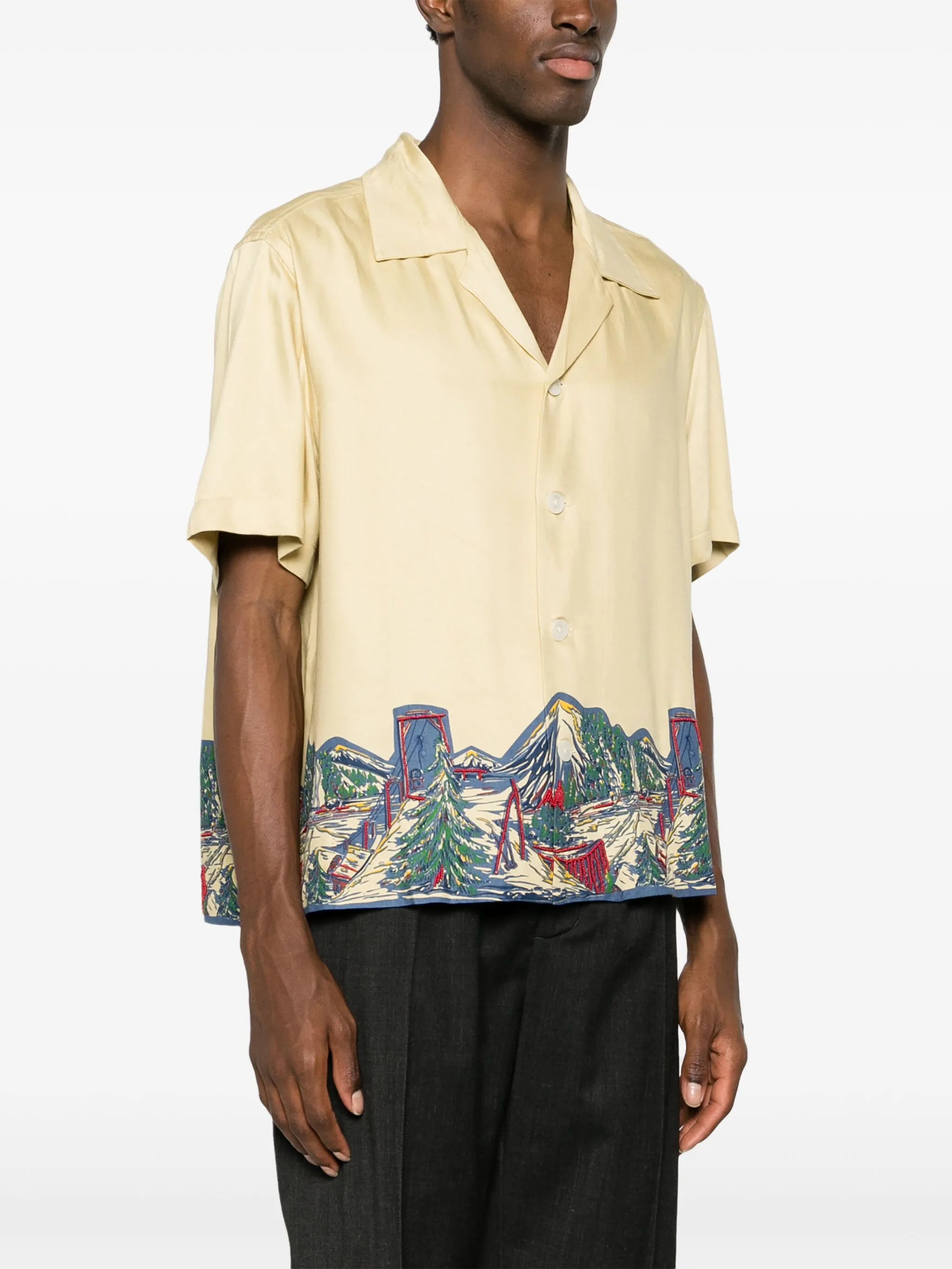 graphic-print short sleeve shirt