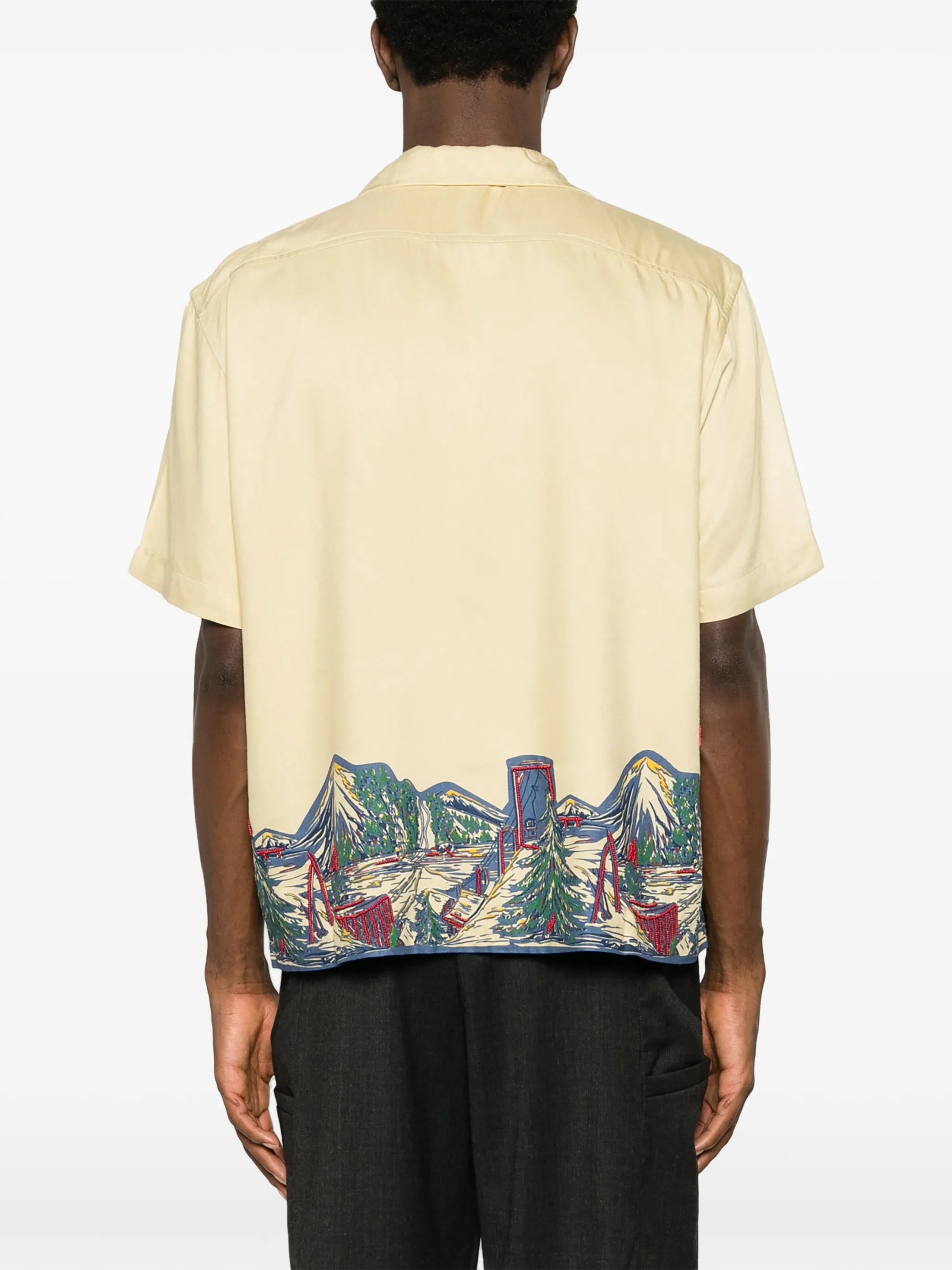 graphic-print short sleeve shirt