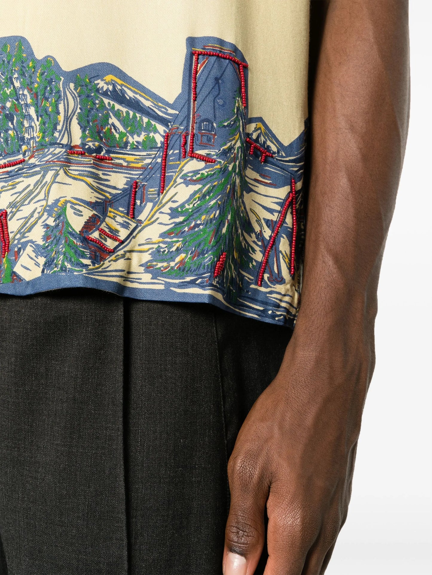 graphic-print short sleeve shirt