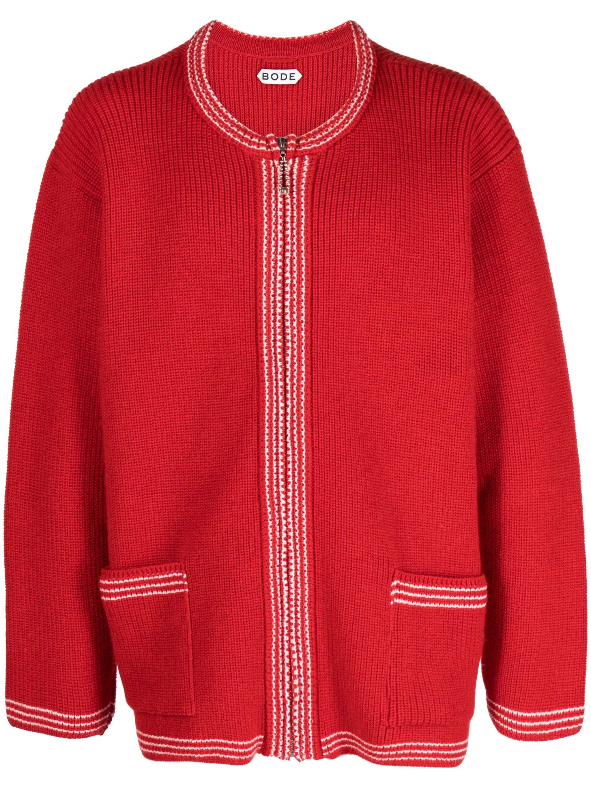 Shaker Stitch wool cardigan