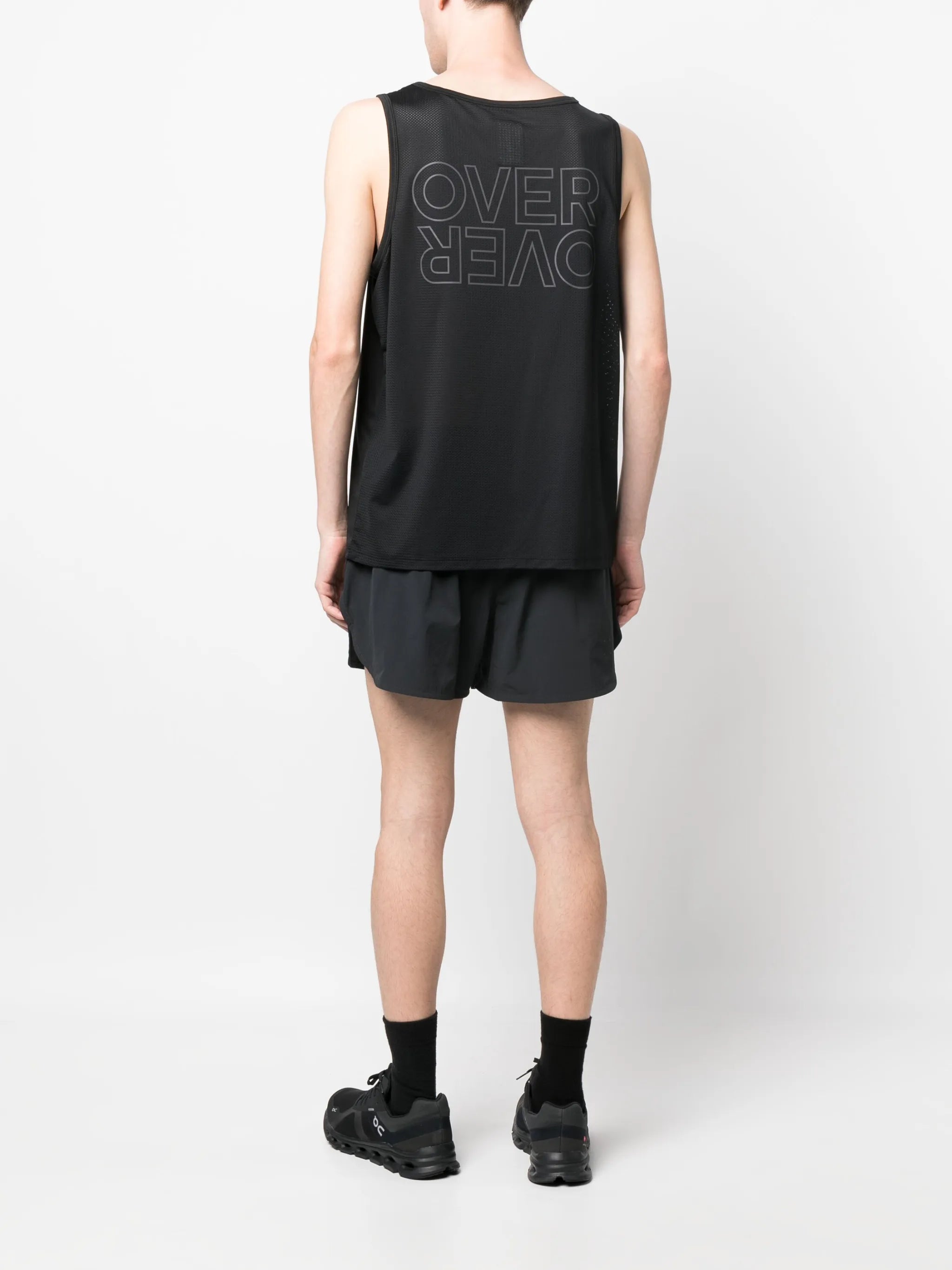 logo-print sports vest top
