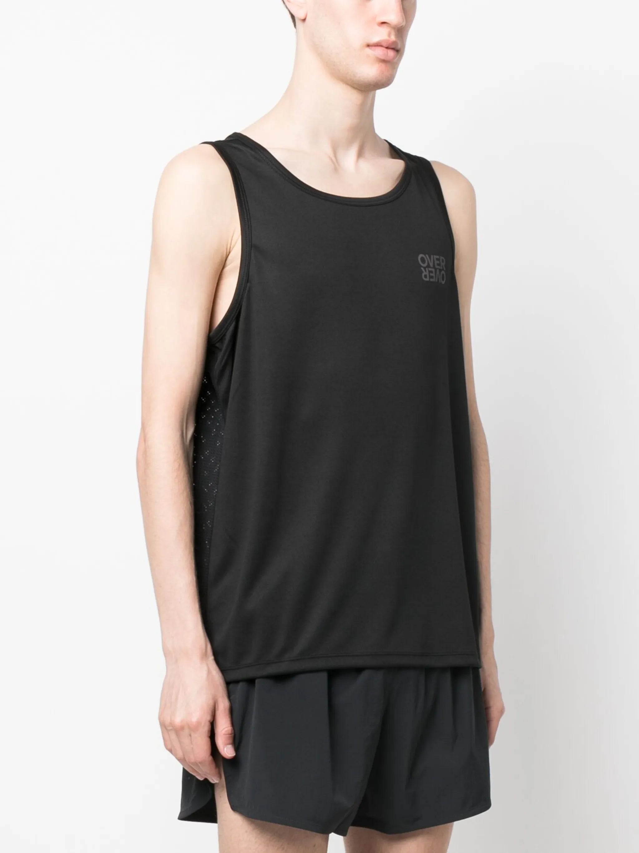 logo-print sports vest top