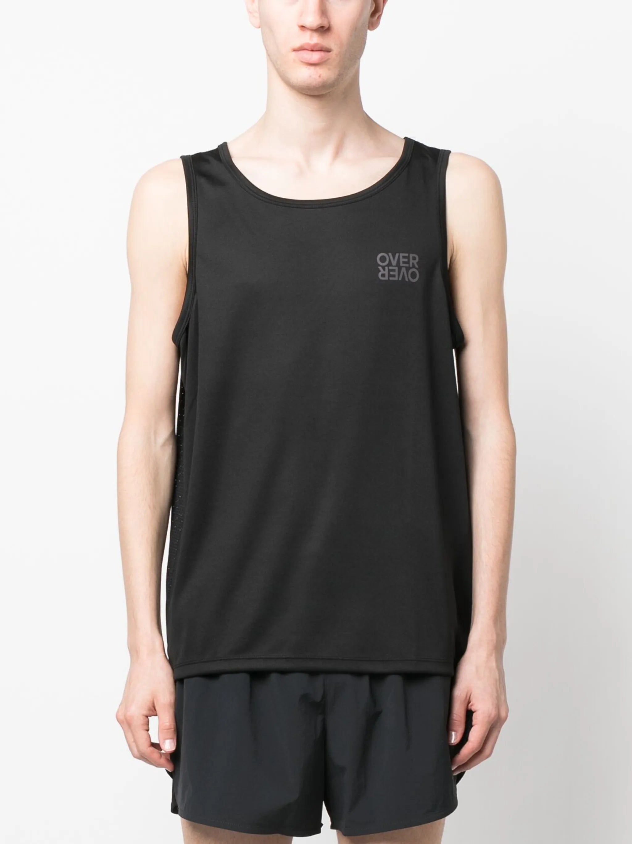 logo-print sports vest top