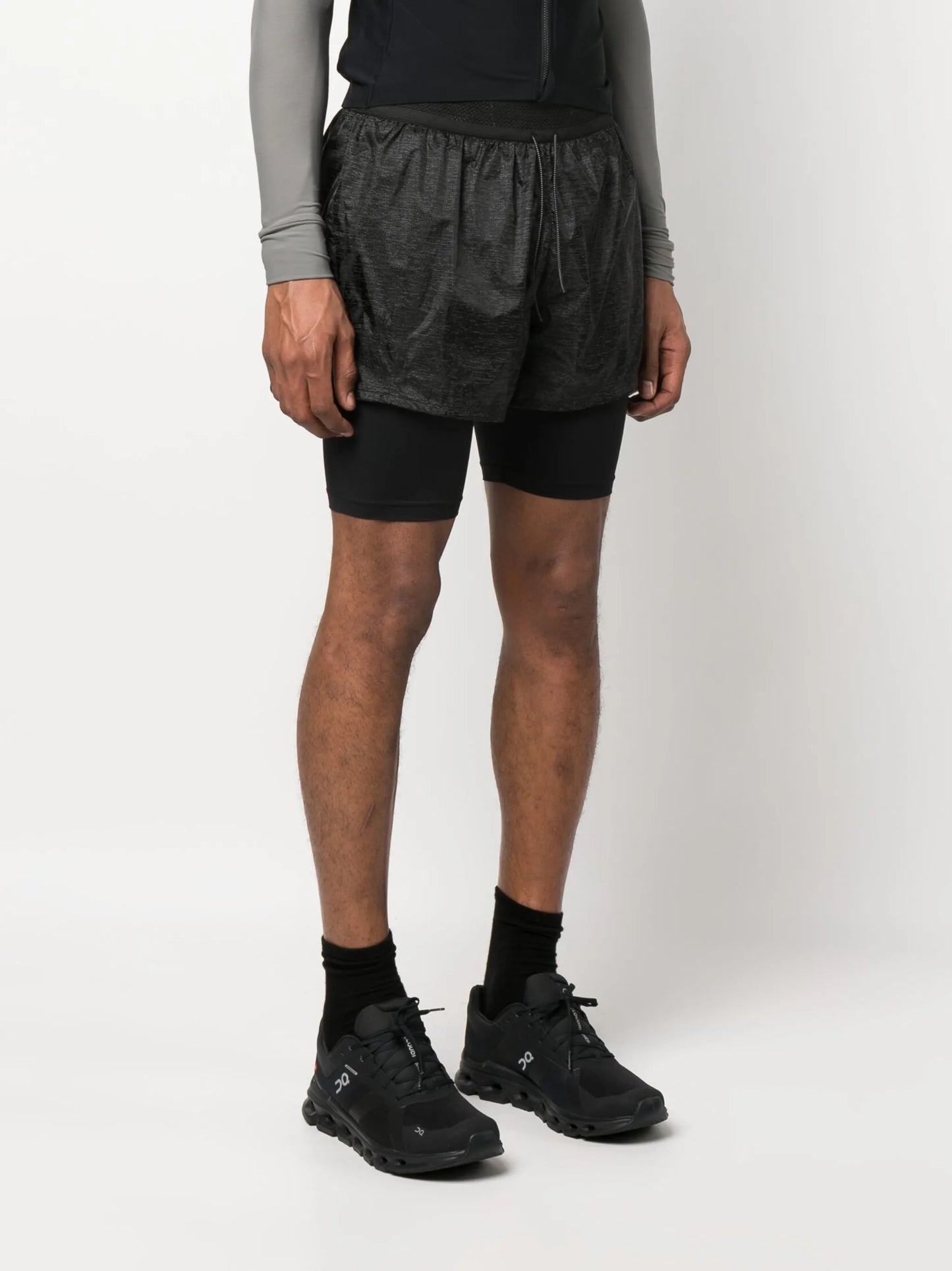 layered design training shorts