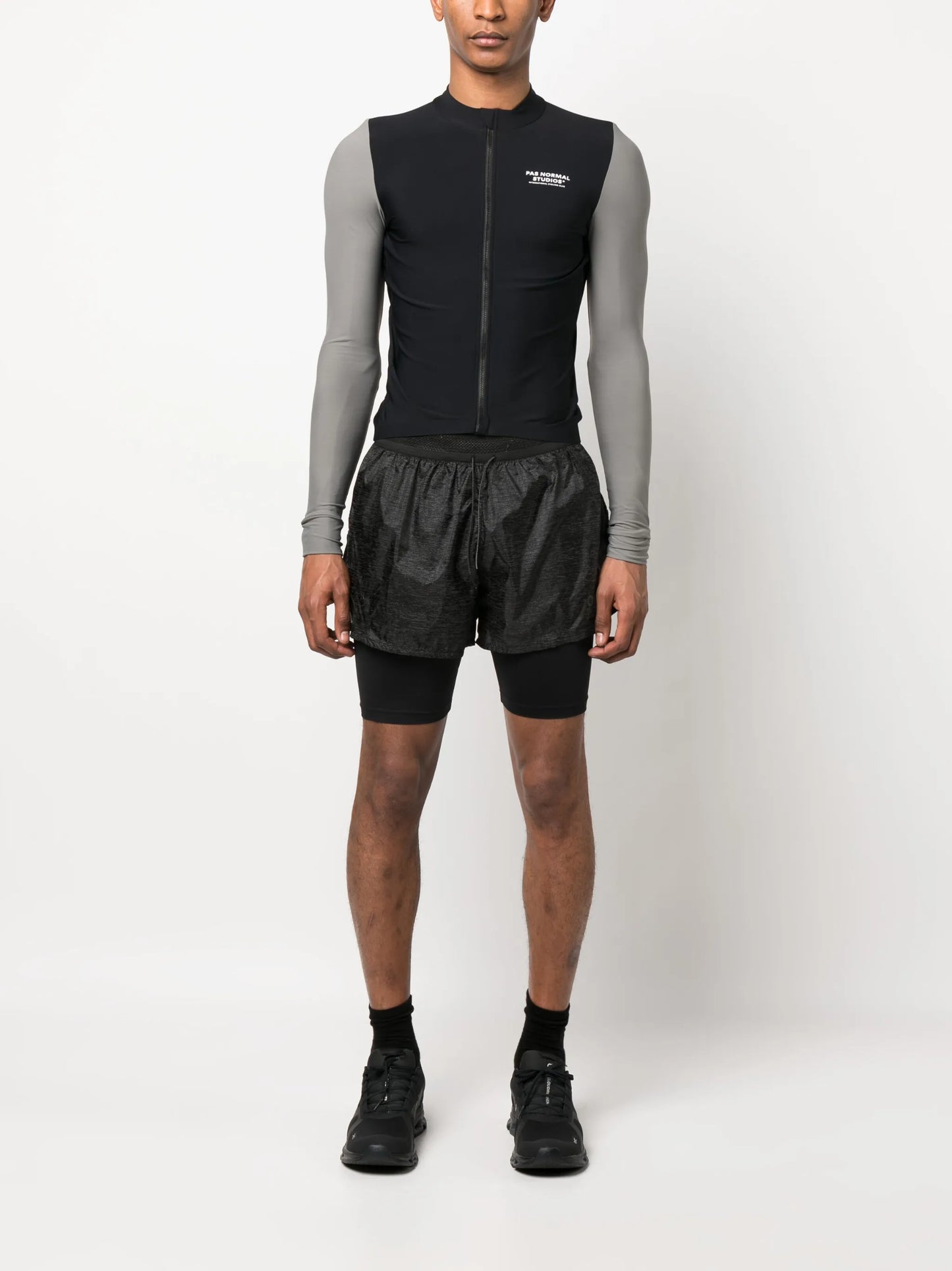 layered design training shorts