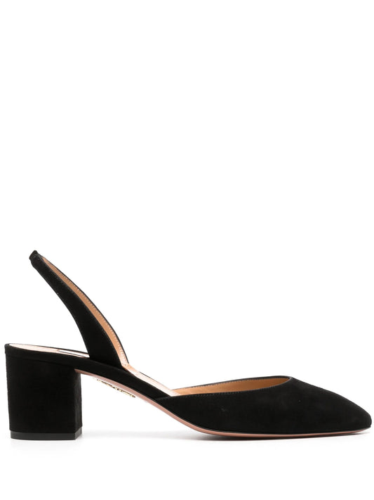 slingback block-heel pumps