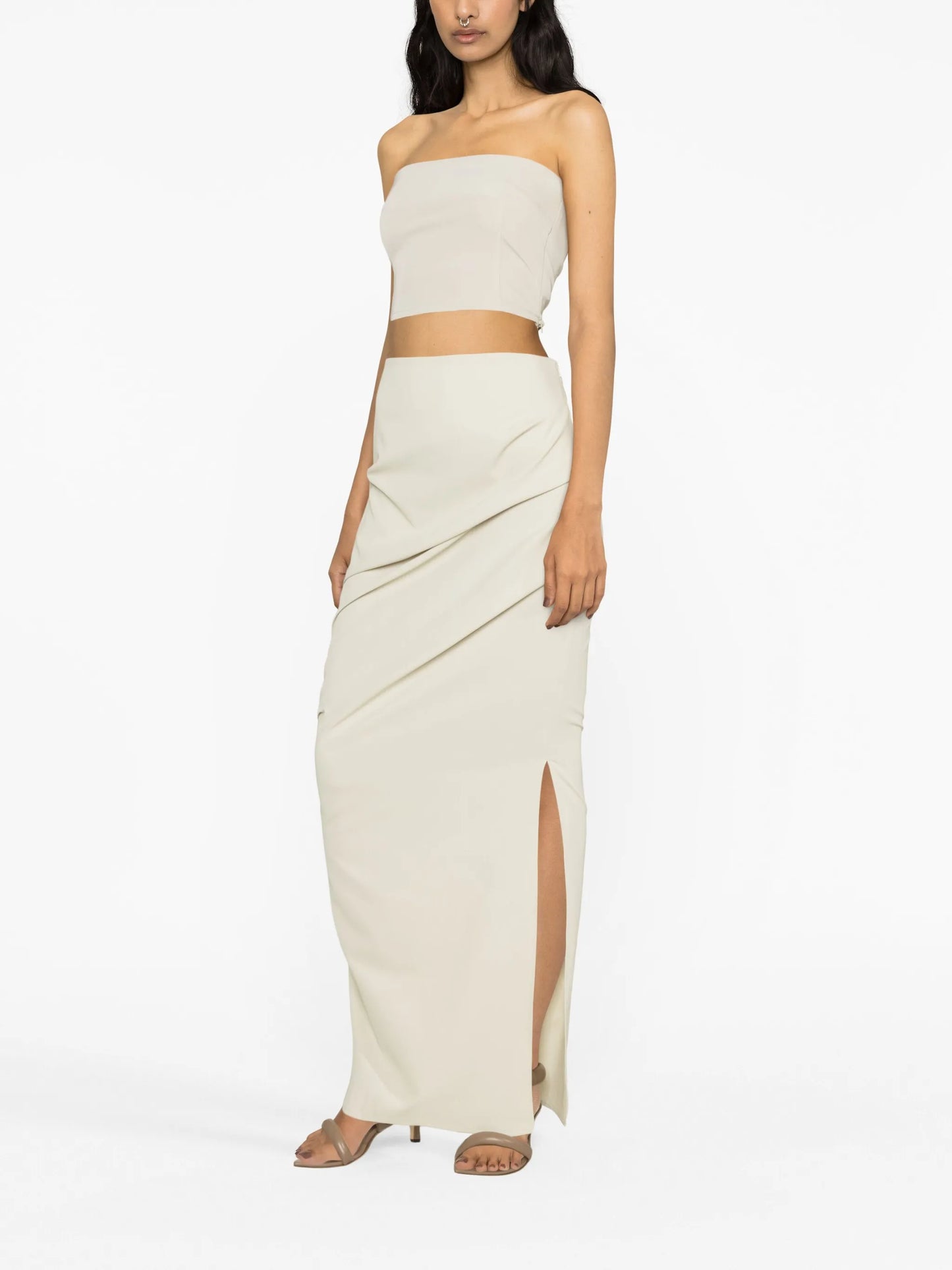 Remmy tuck-detailed maxi skirt
