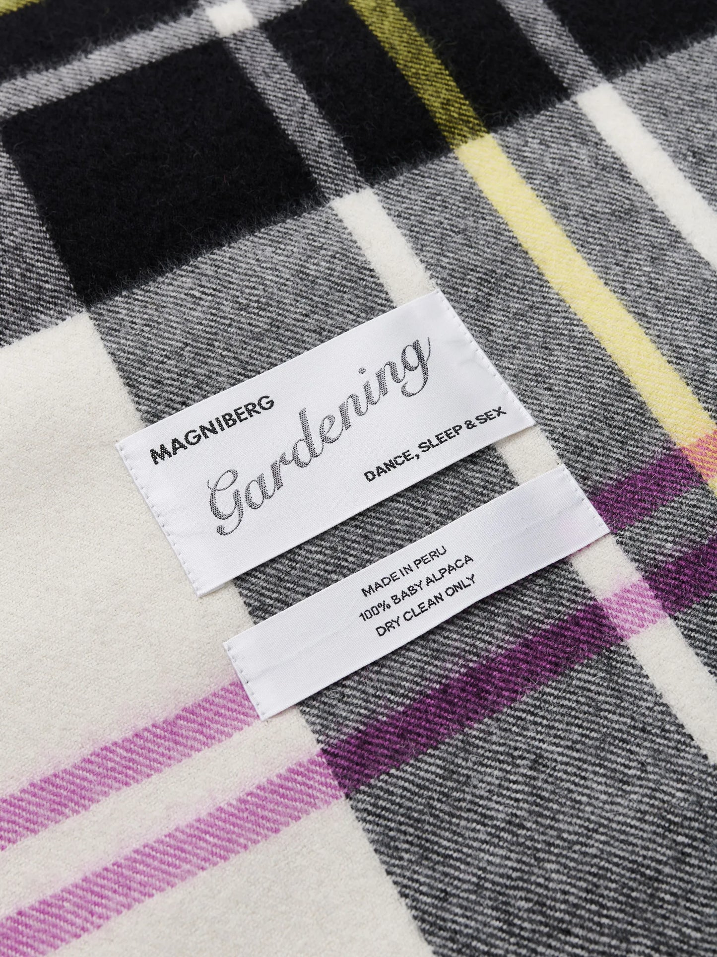 check-pattern alpaca blanket