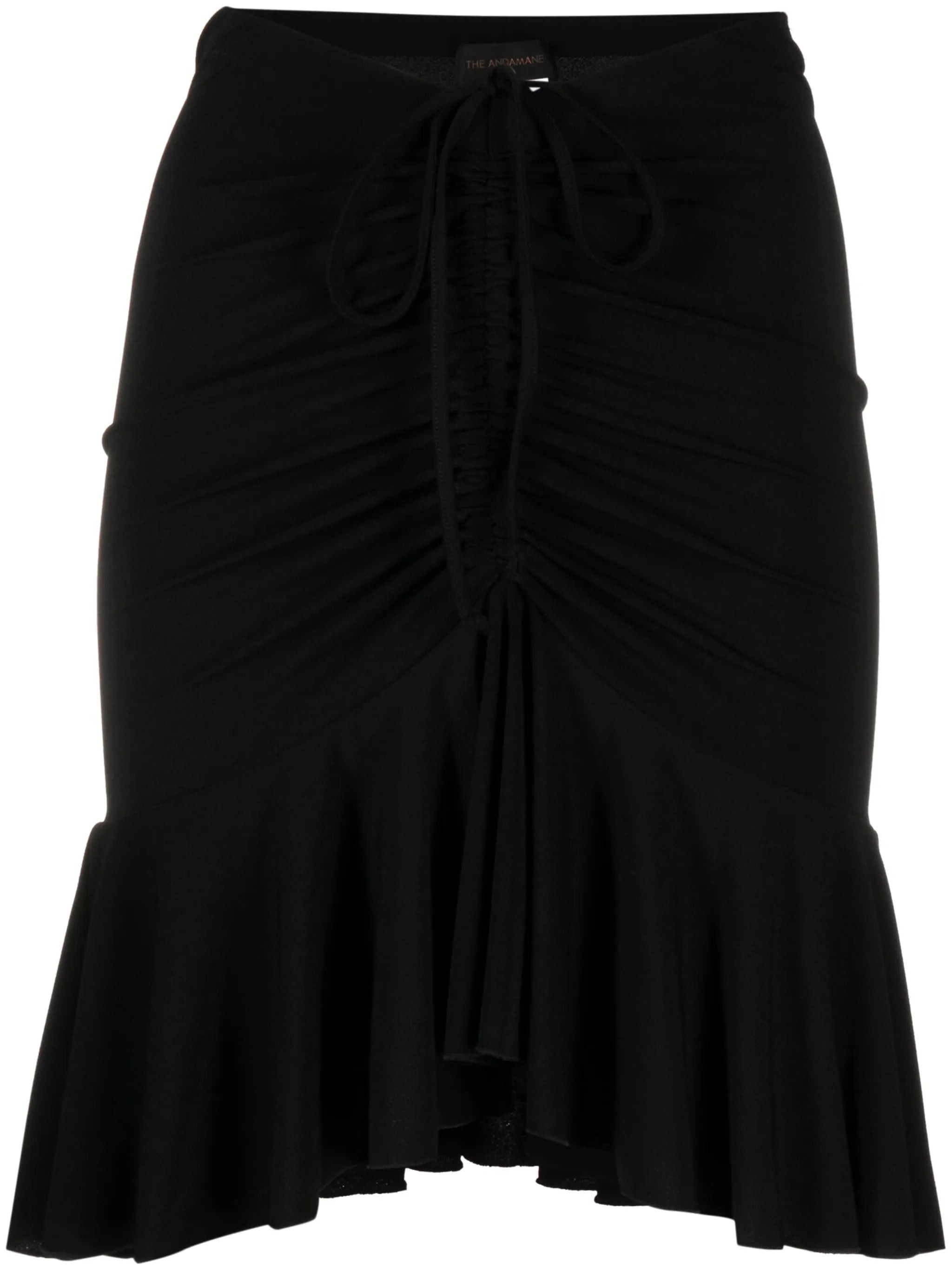Natasha ruched drawstring miniskirt