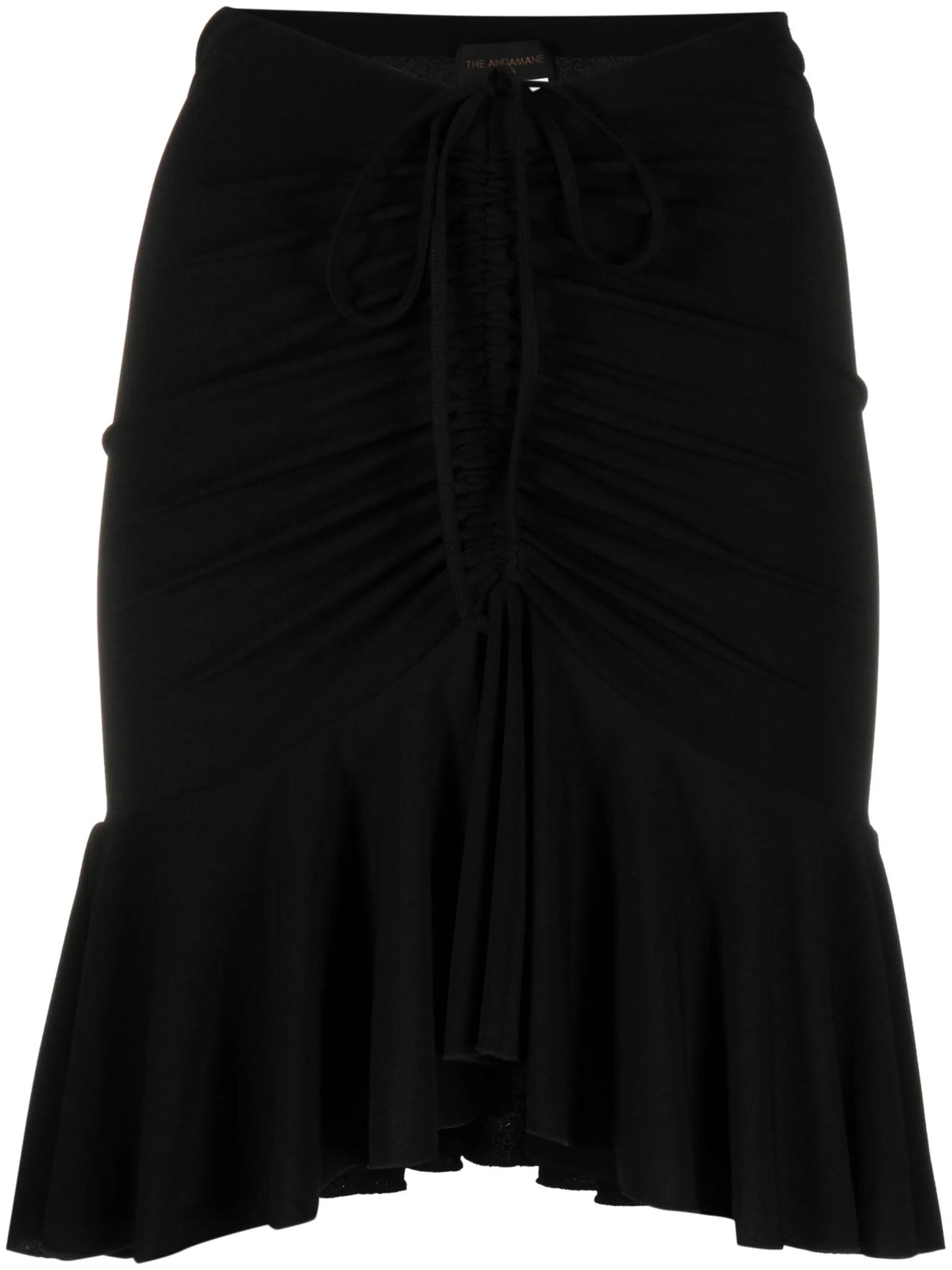 Natasha ruched drawstring miniskirt