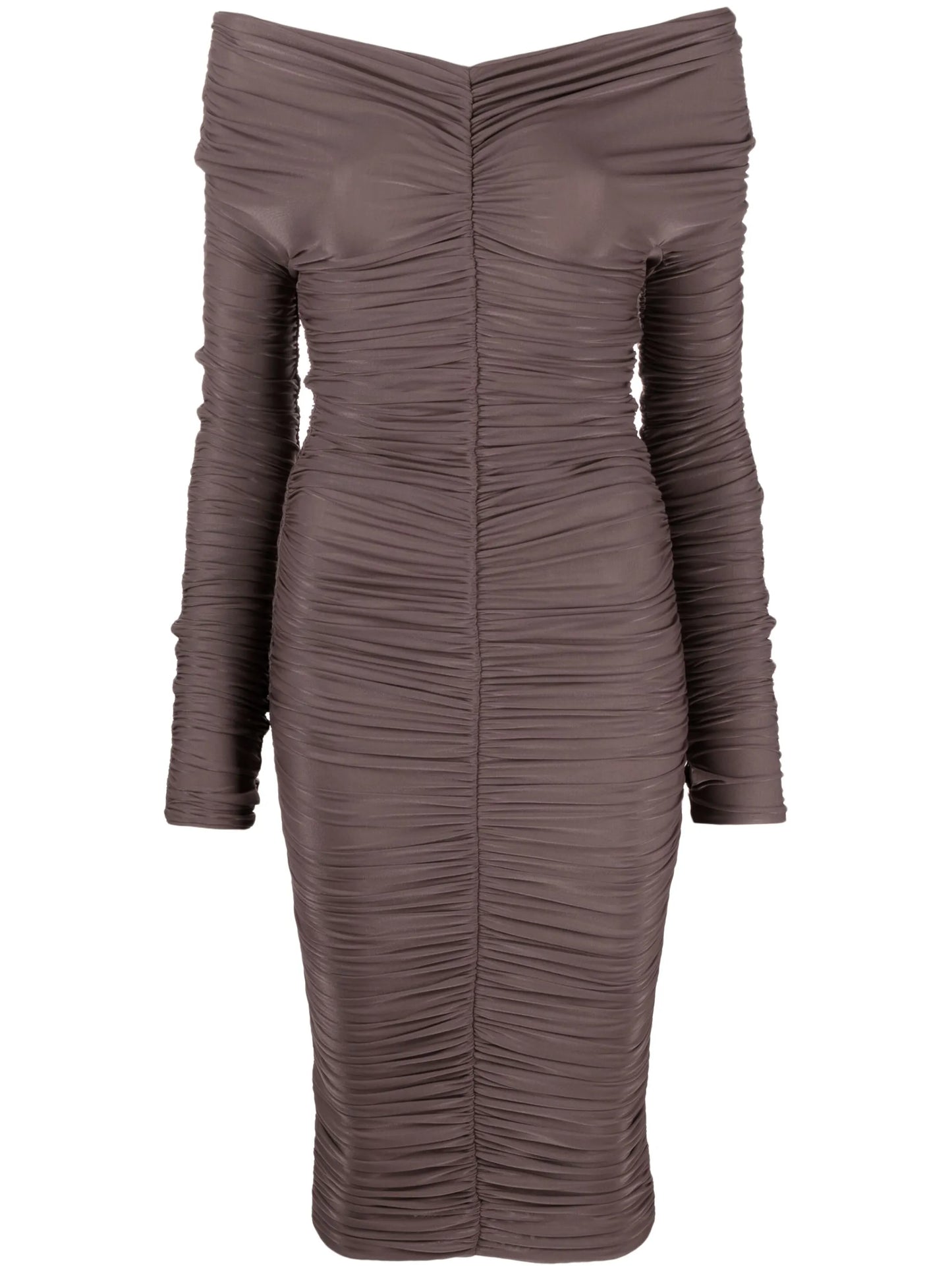 Nicole ruched off-shoulder dress