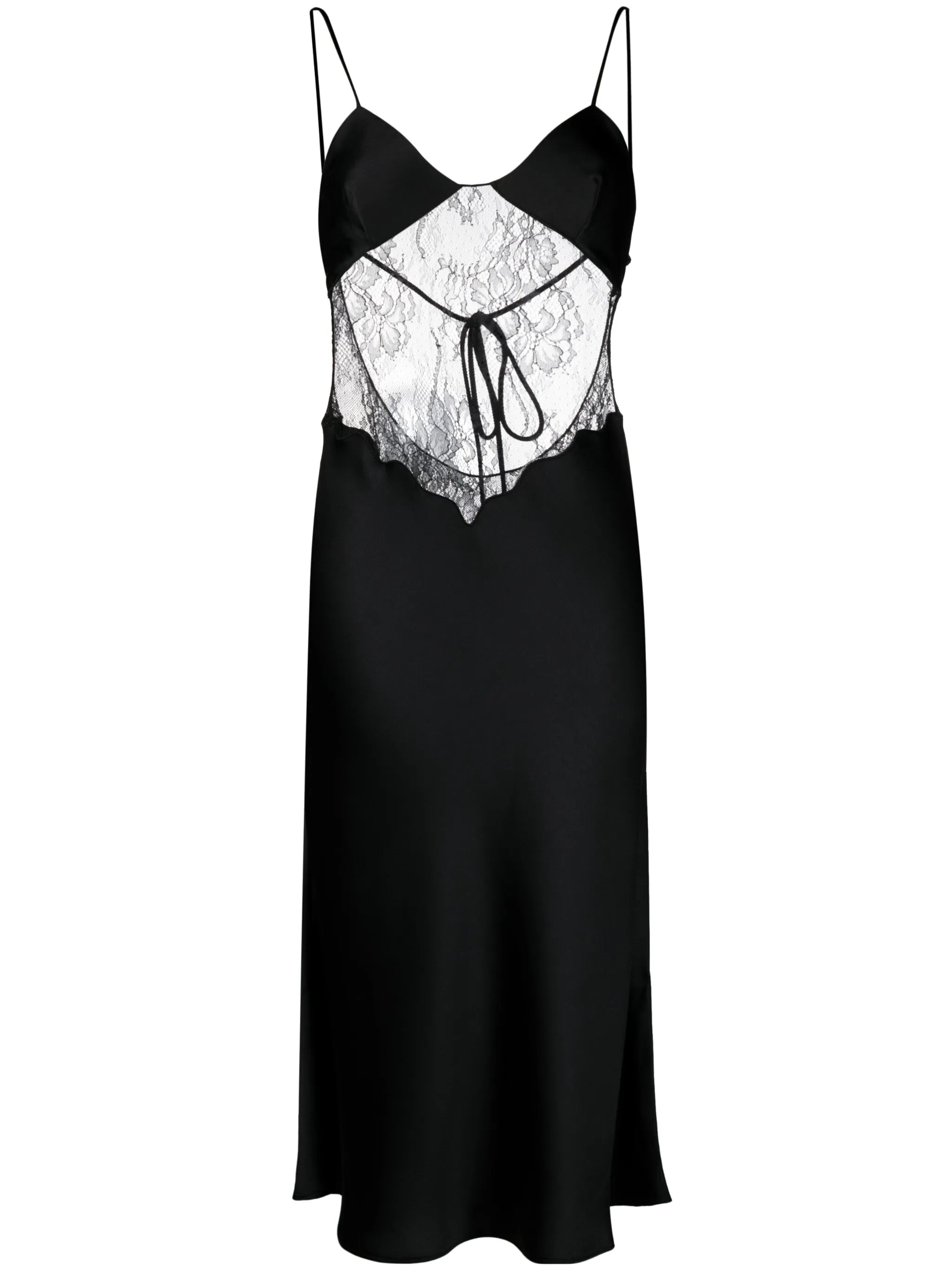 Jessica floral-lace midi slip dress