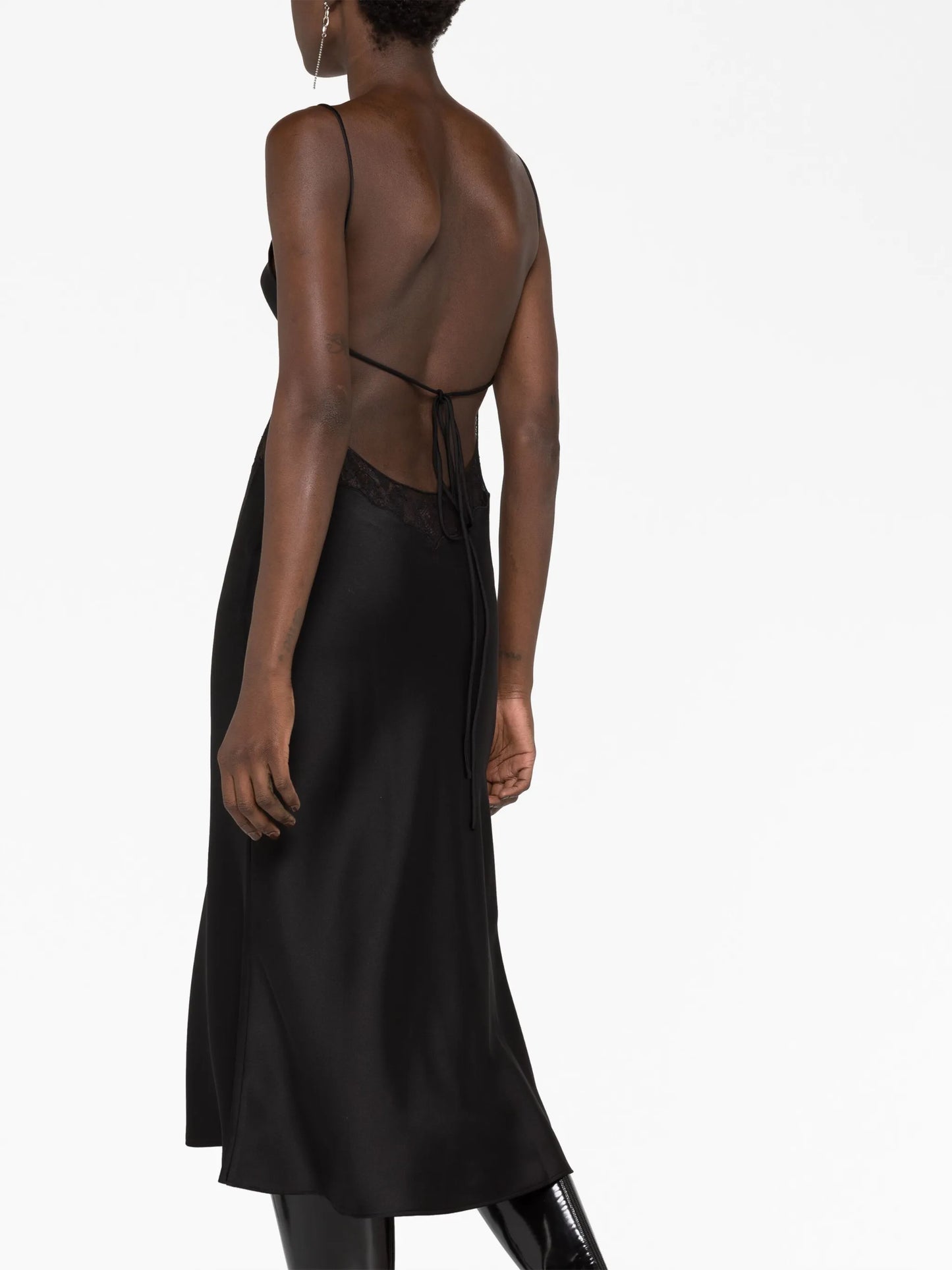 Jessica floral-lace midi slip dress