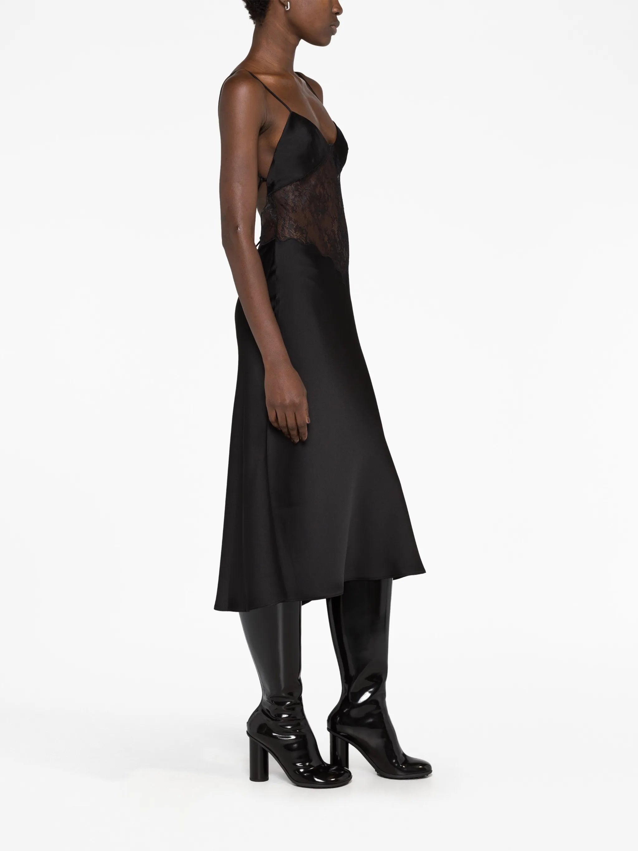 Jessica floral-lace midi slip dress