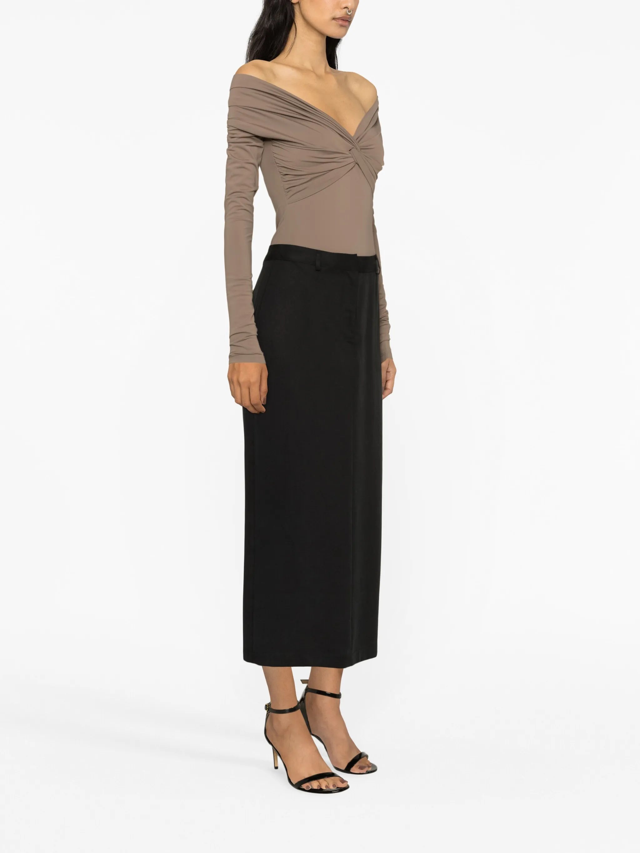 Kendall off-shoulder gathered bodysuit