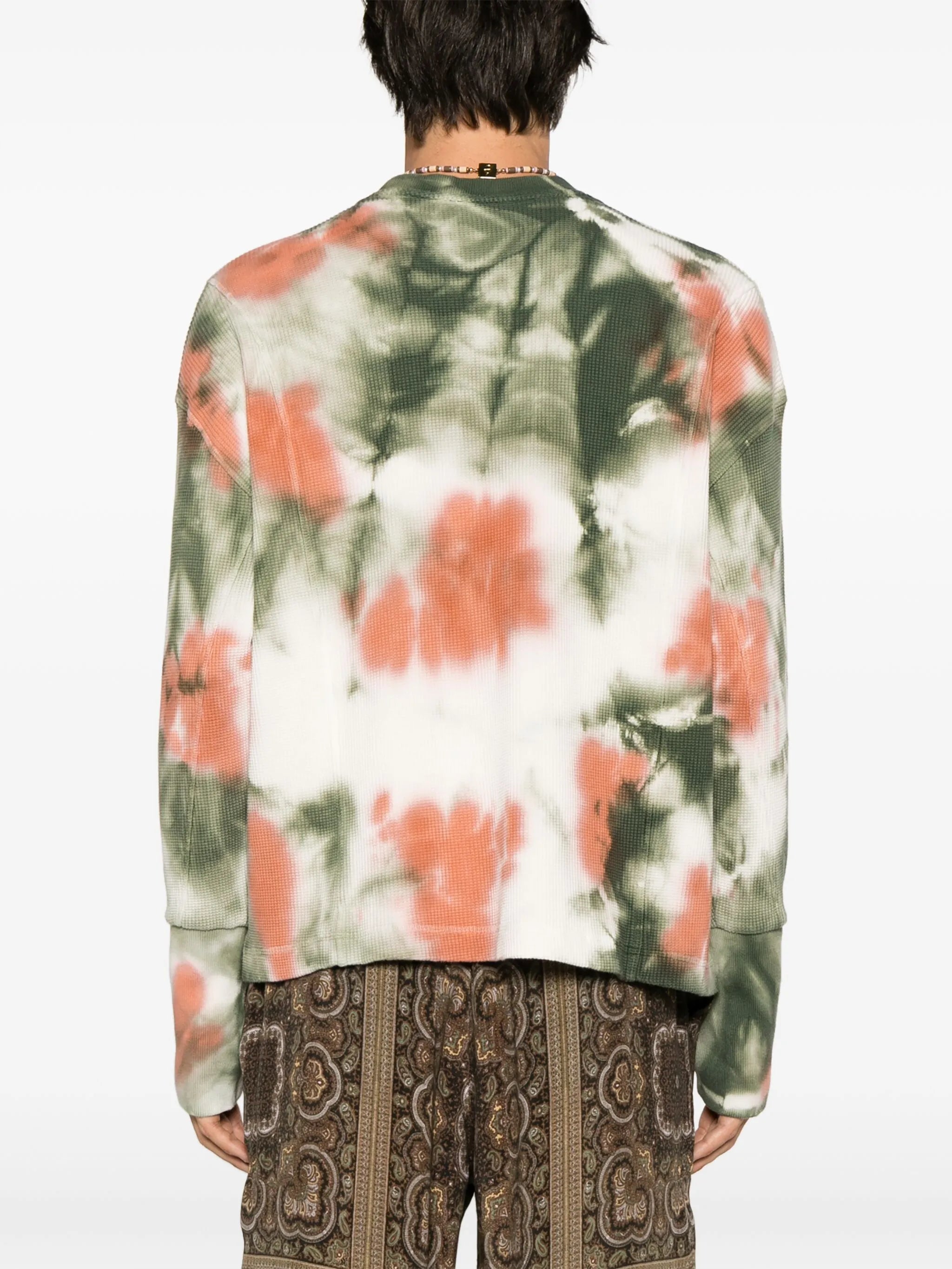 tie-dye print cotton sweatshirt
