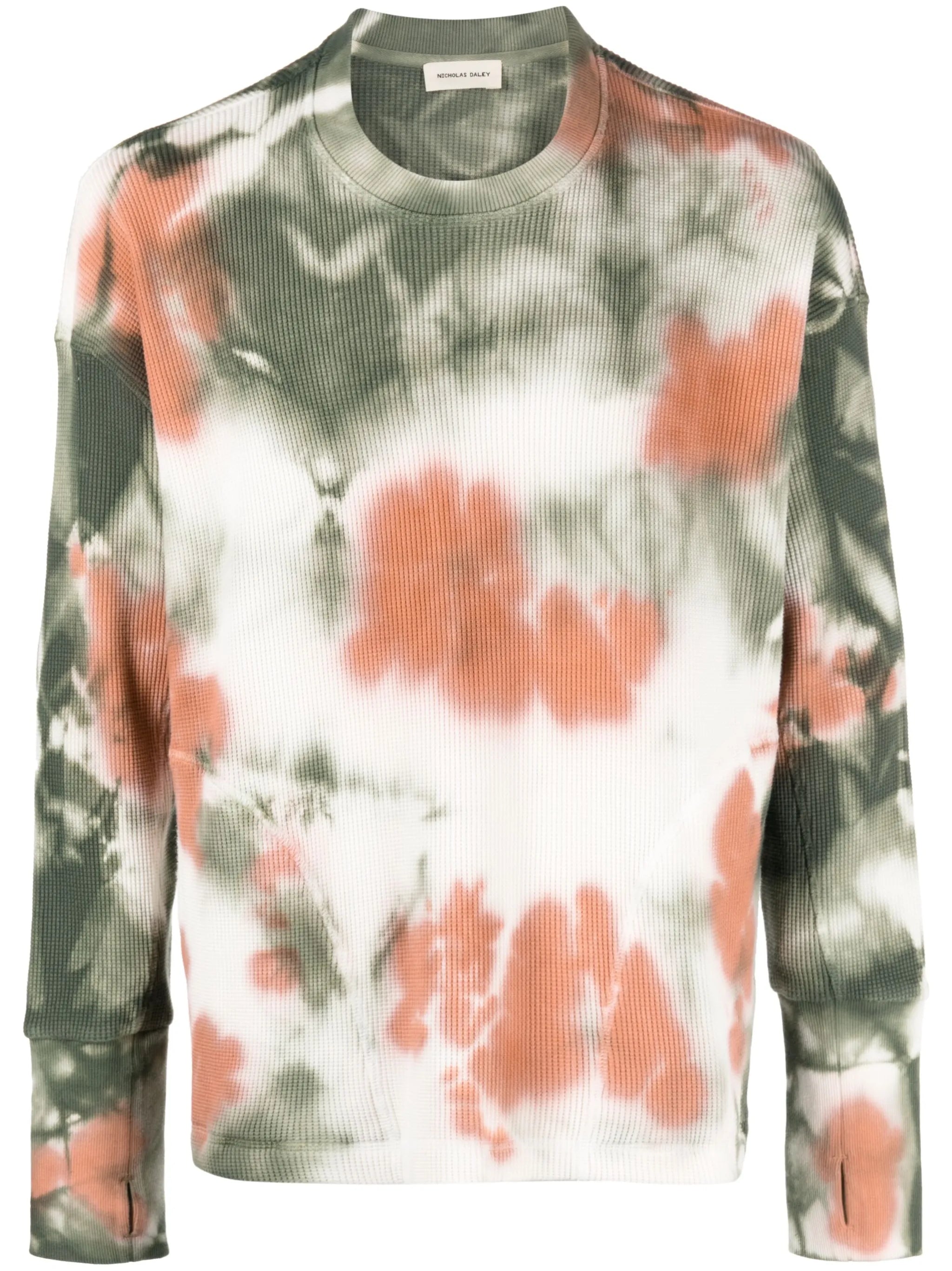 tie-dye print cotton sweatshirt