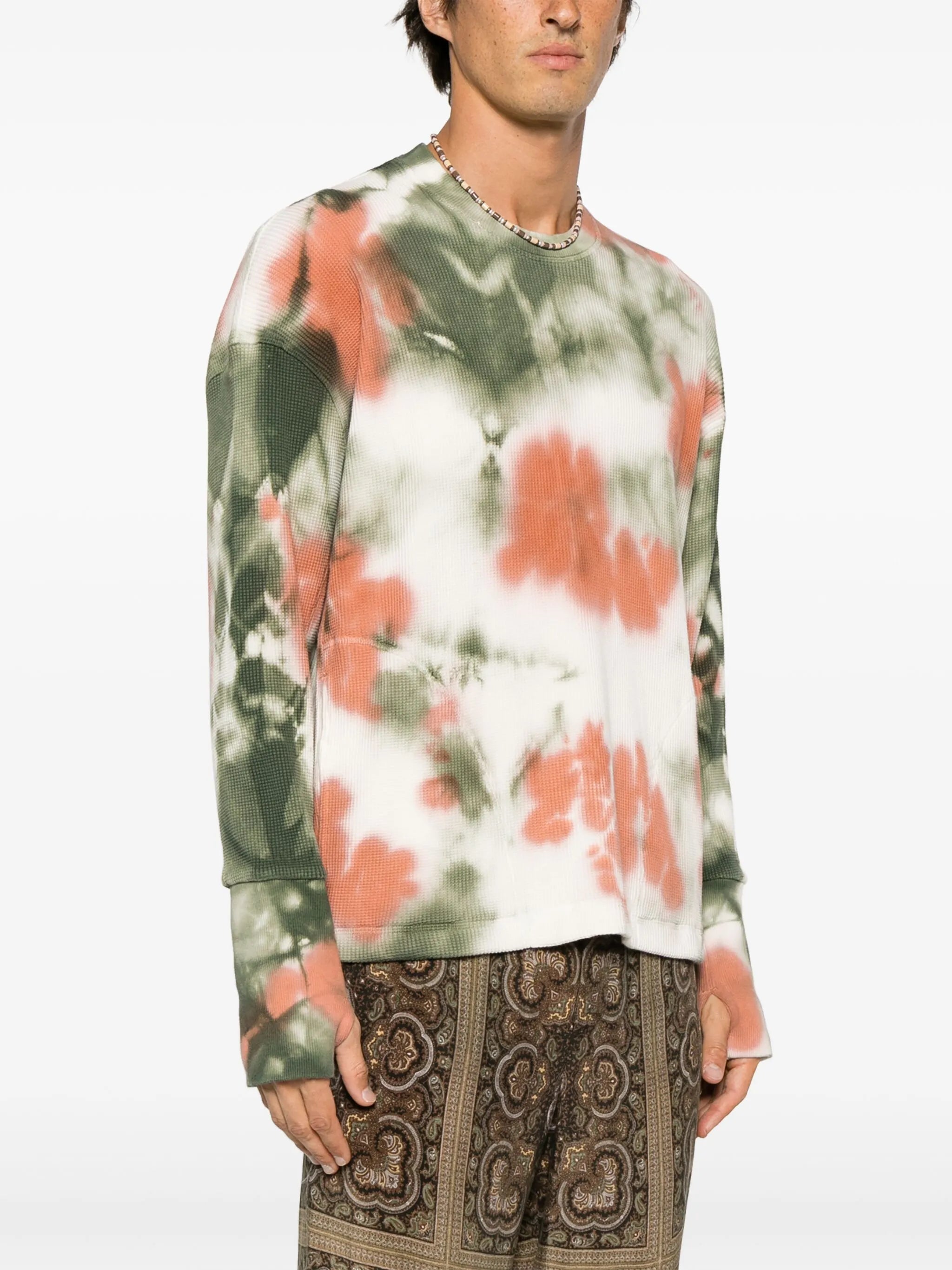 tie-dye print cotton sweatshirt