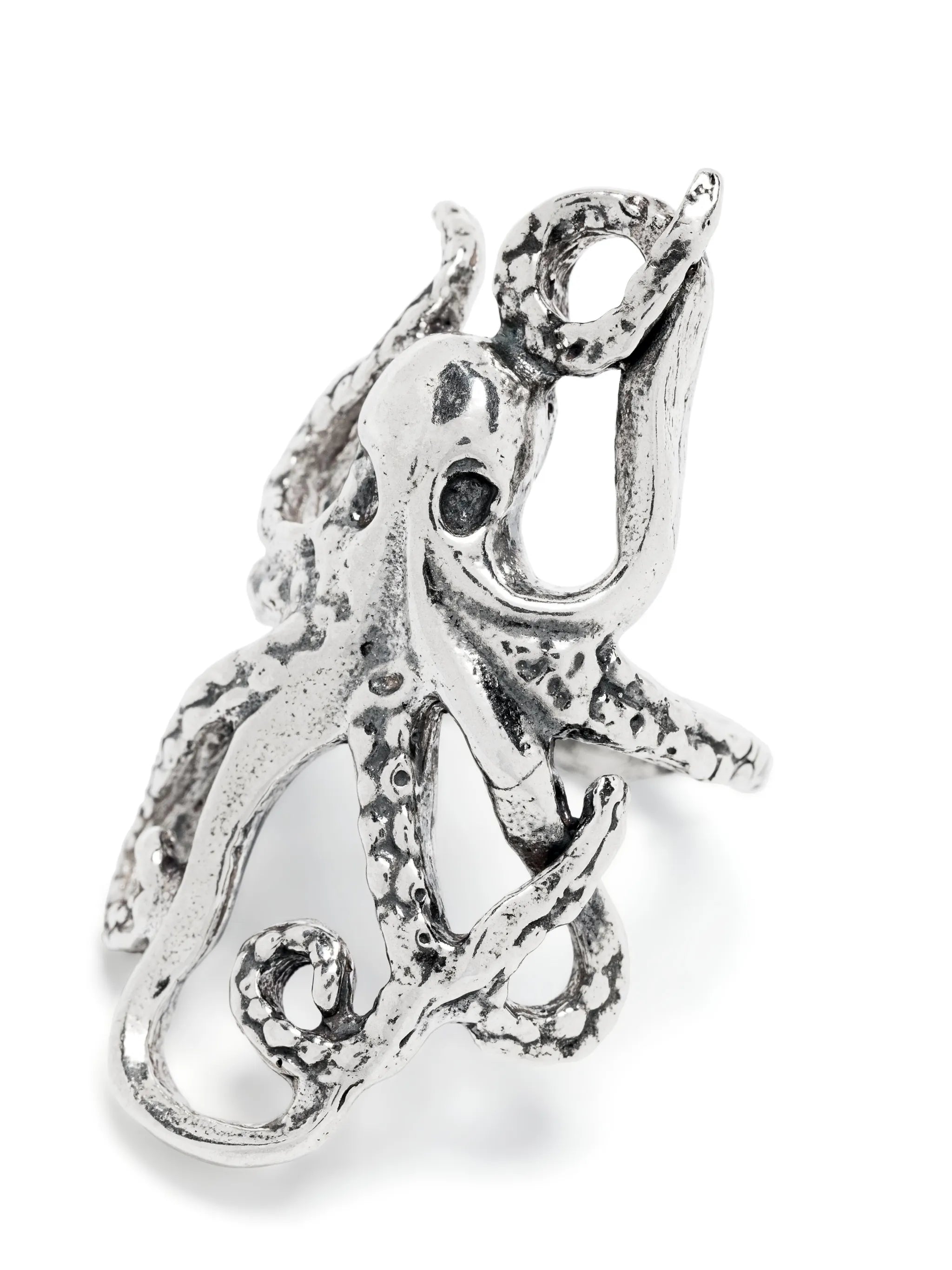 Octopus polished-effect ring