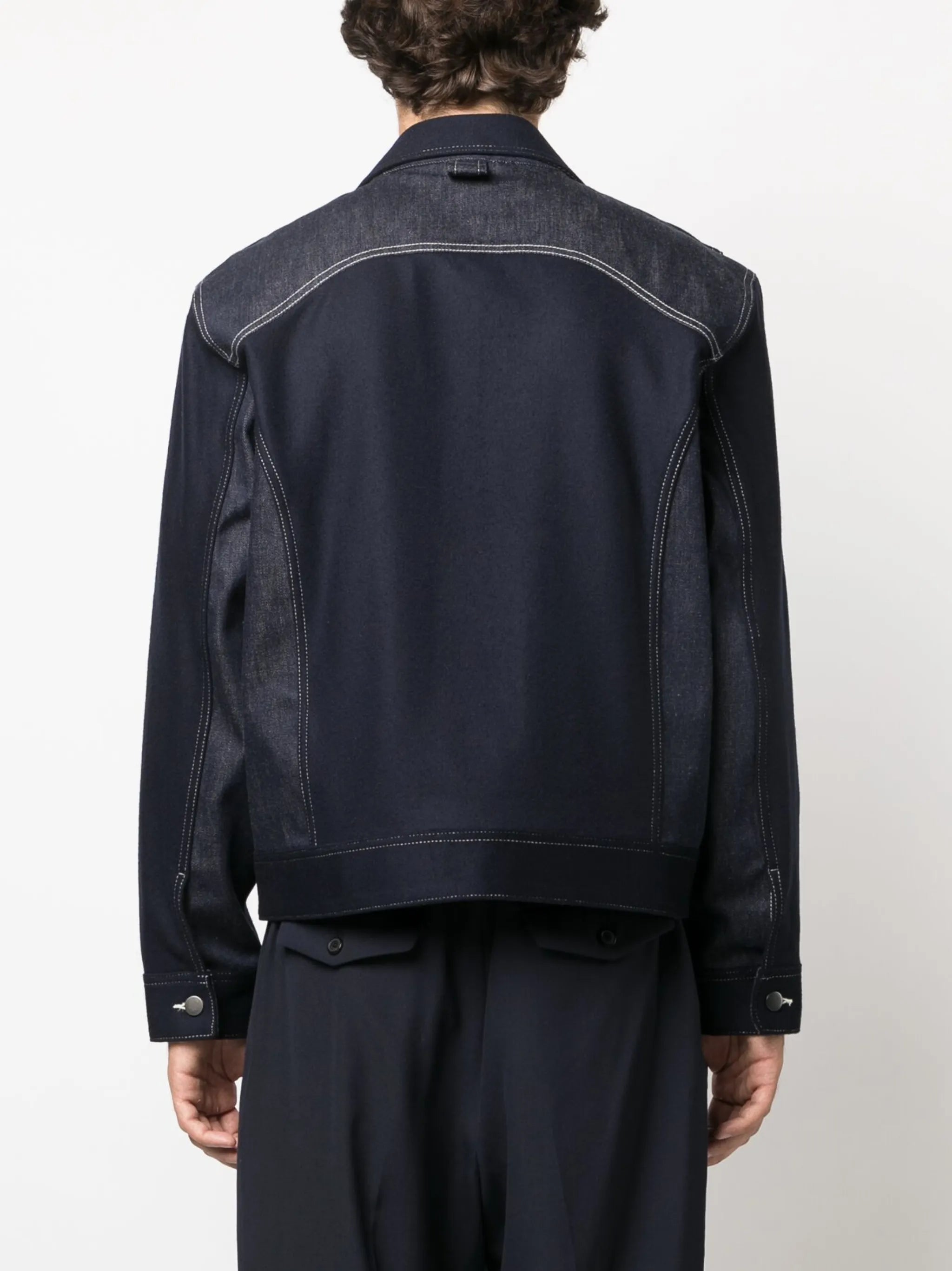 panelled-design denim jacket