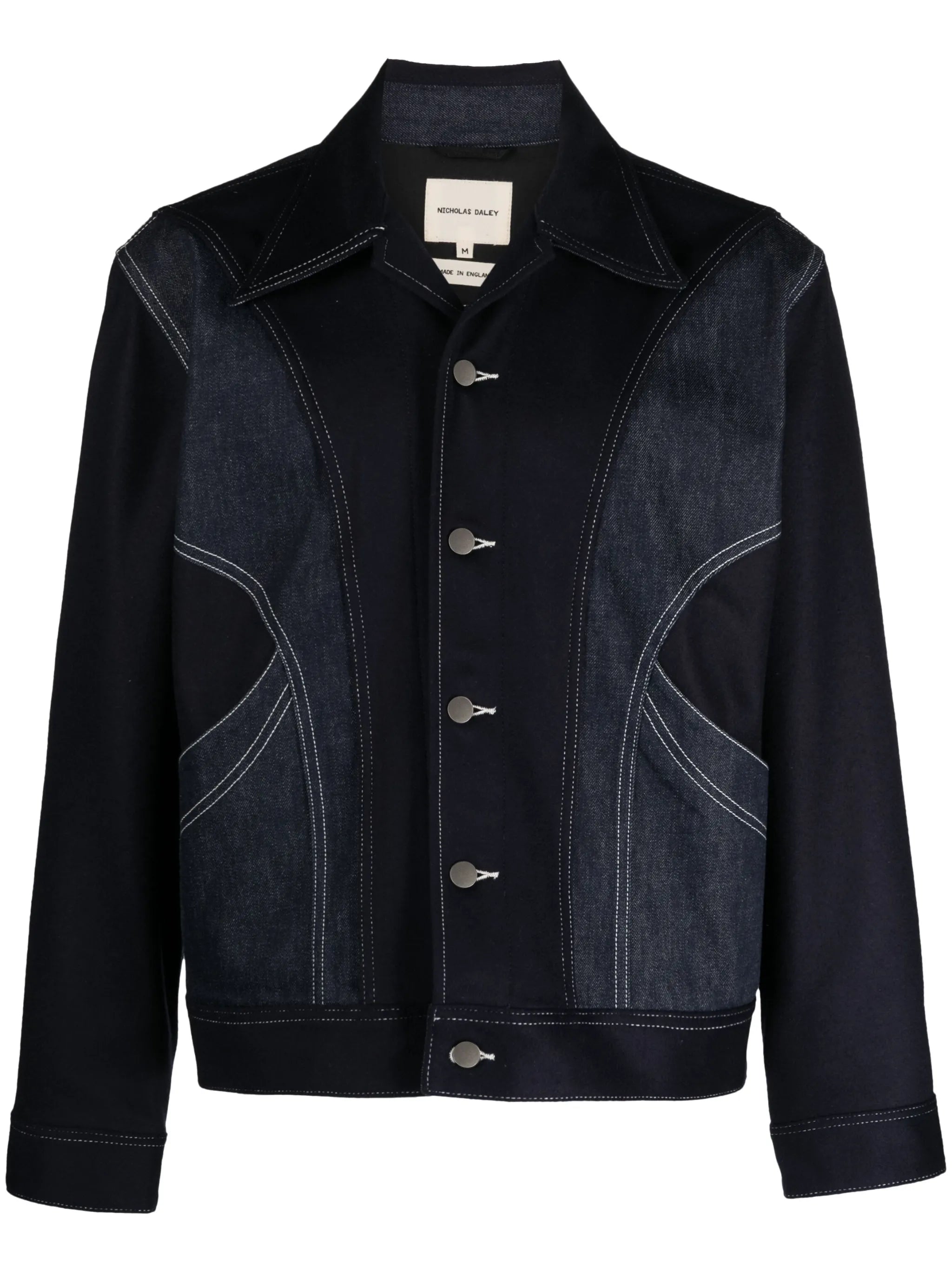 panelled-design denim jacket