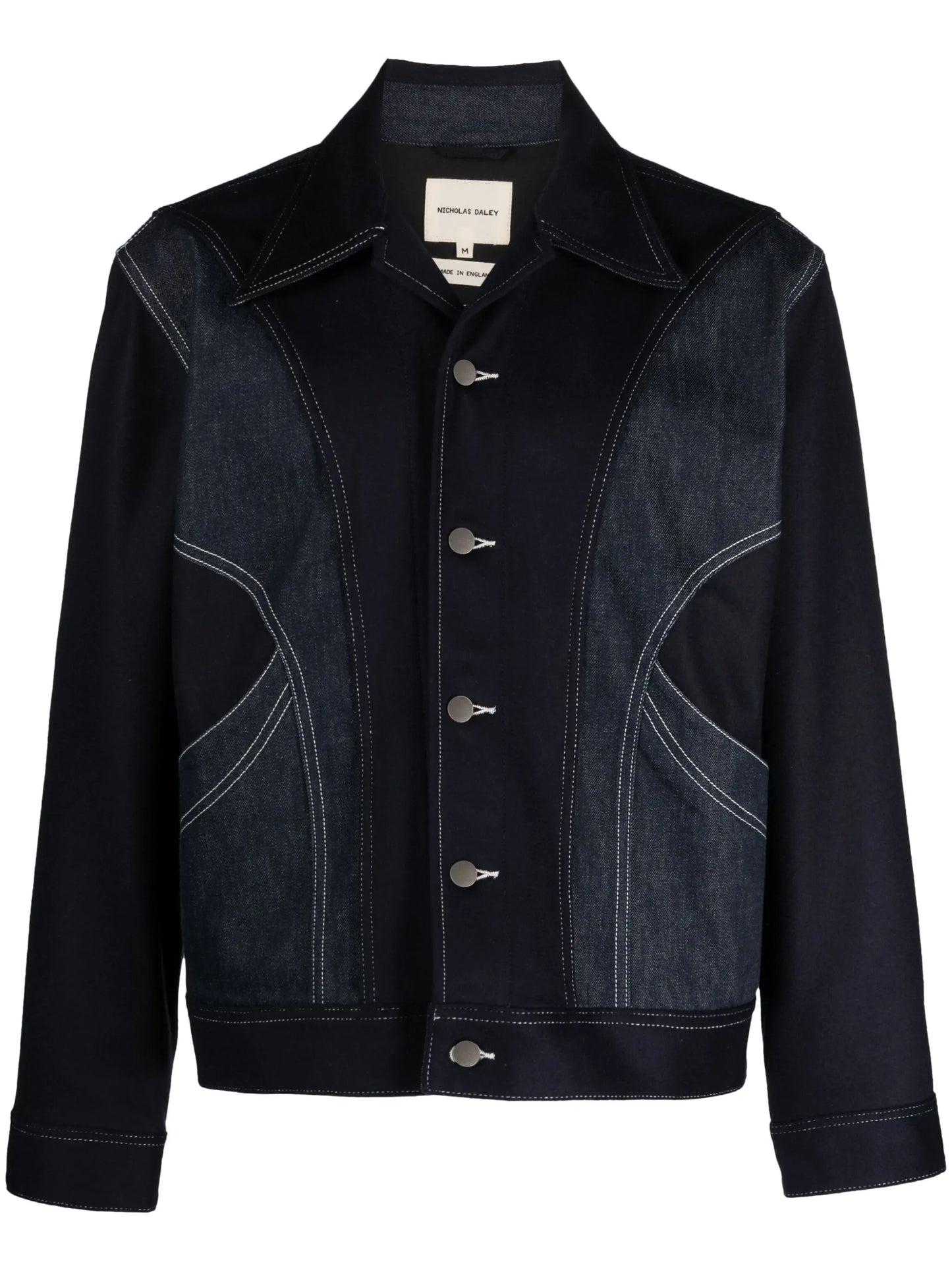 panelled-design denim jacket