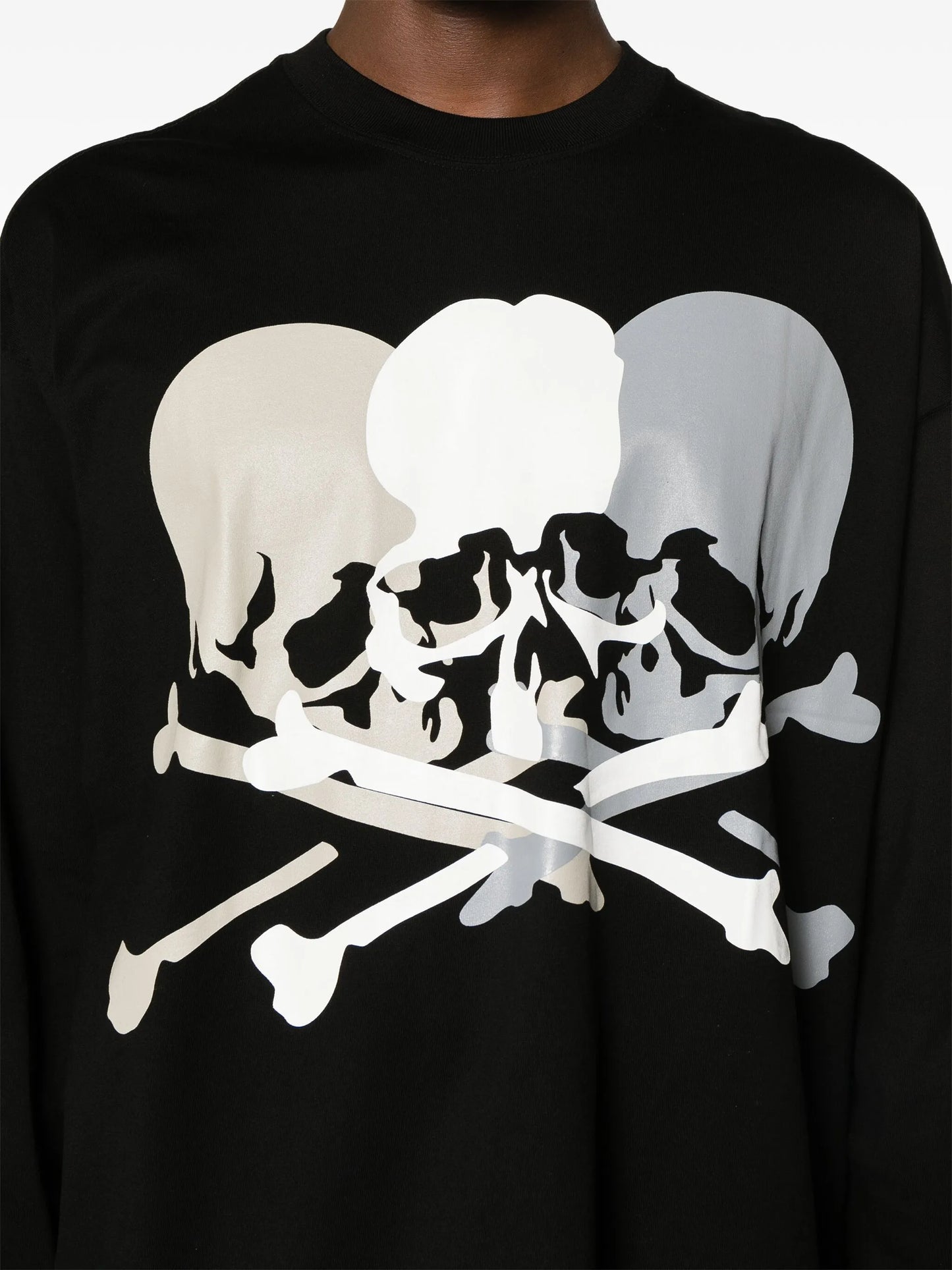 Triple logo-print cotton T-shirt