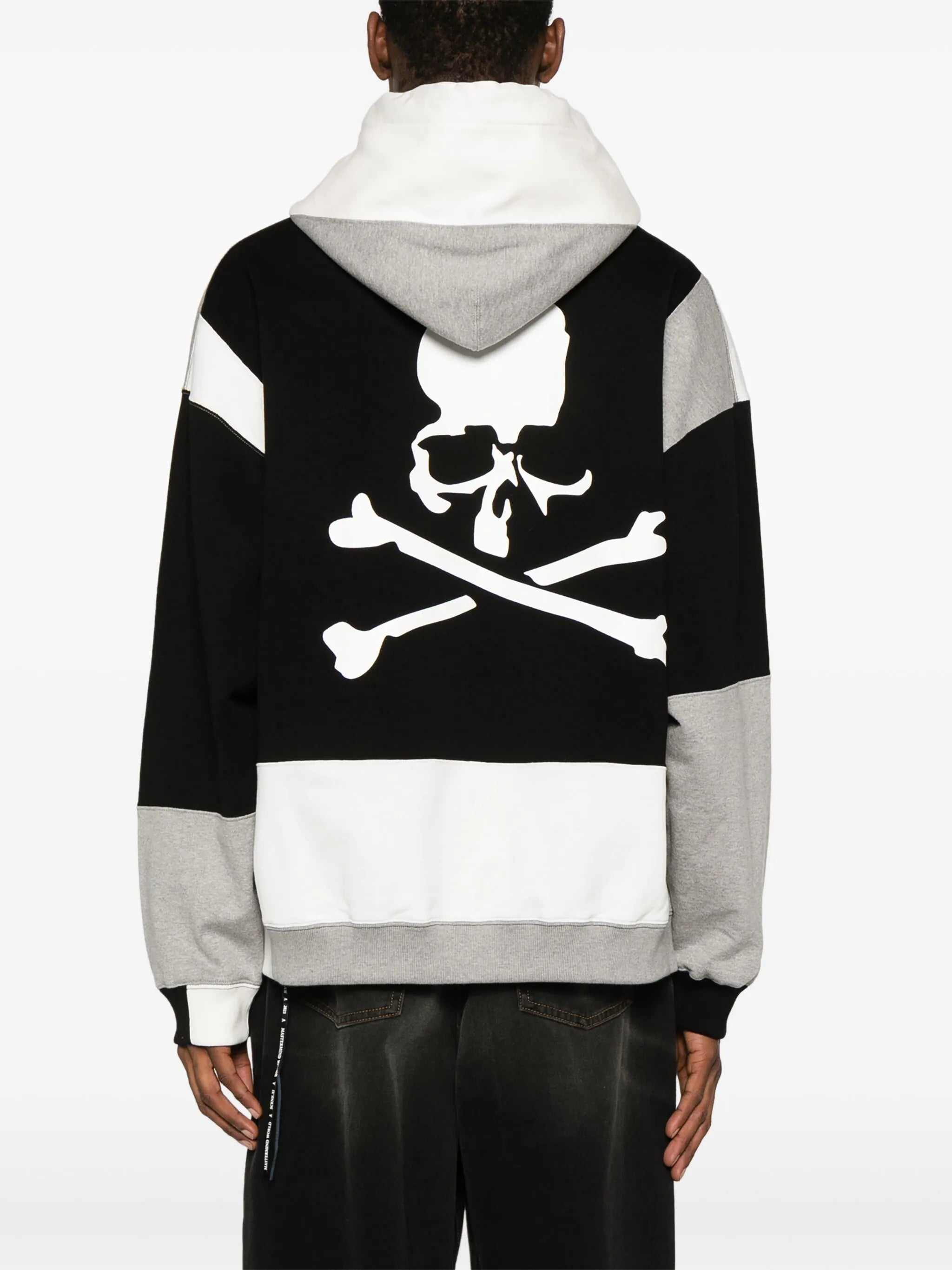 patchwork cotton hoodie