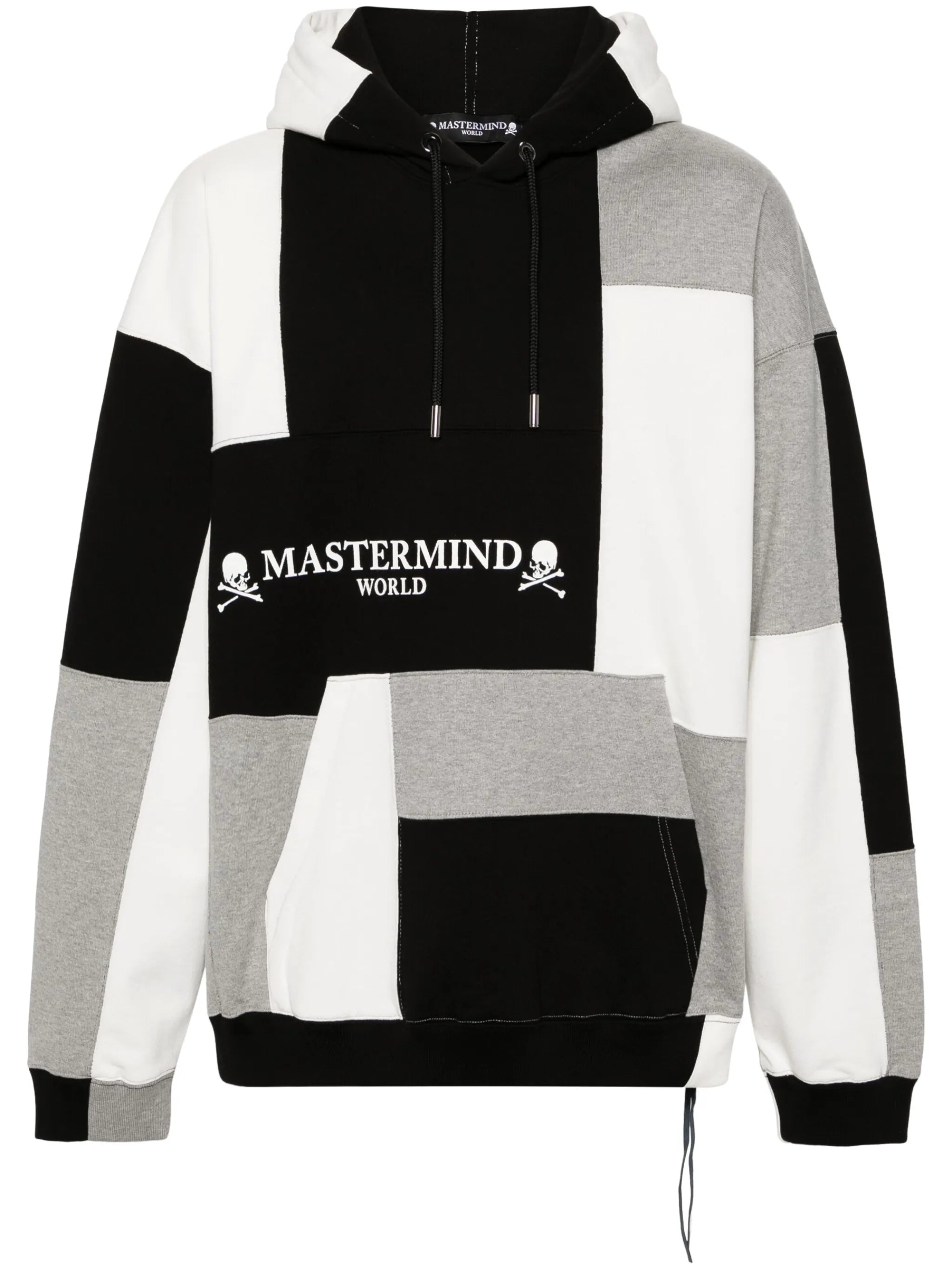 patchwork cotton hoodie