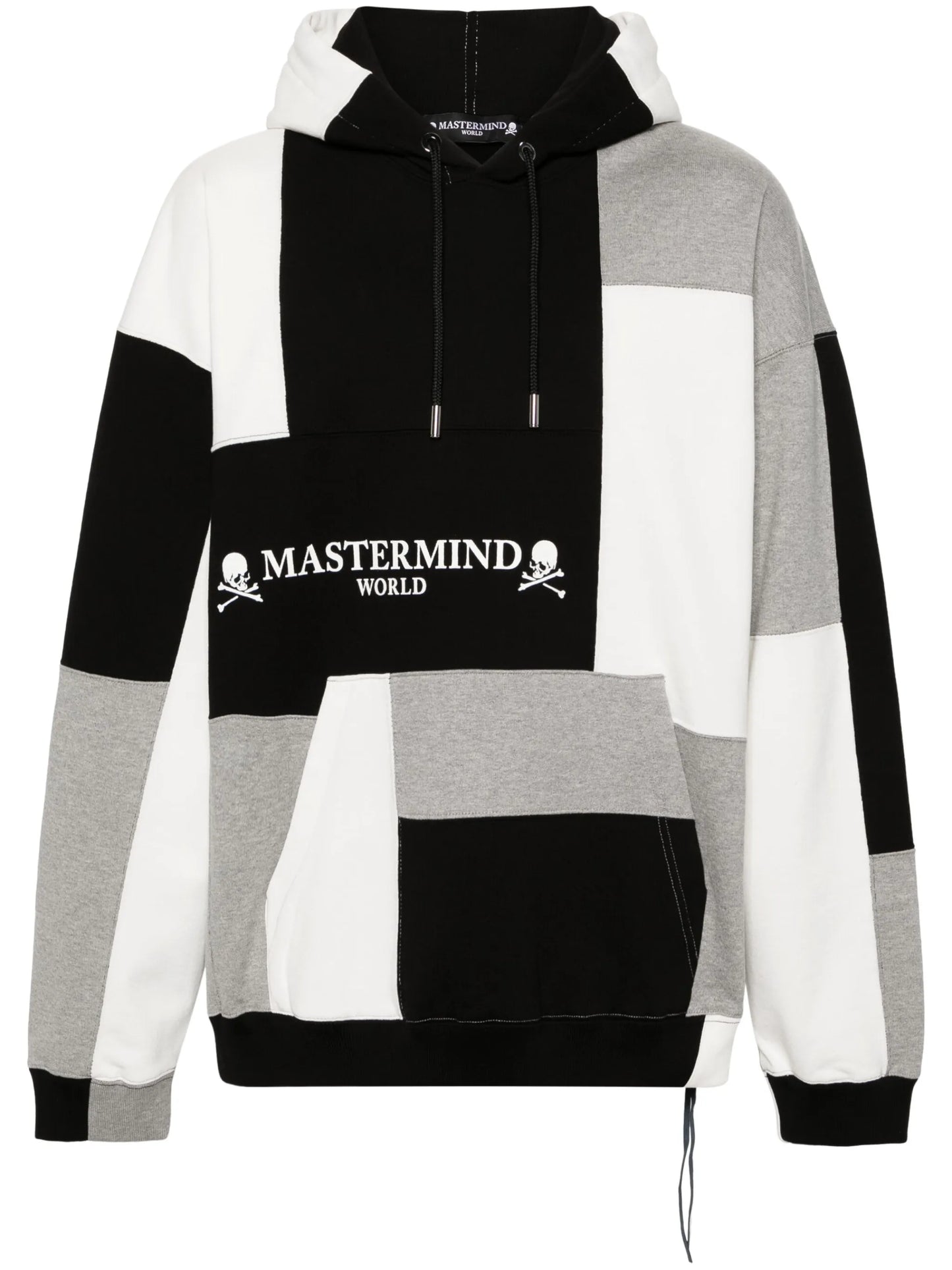 patchwork cotton hoodie