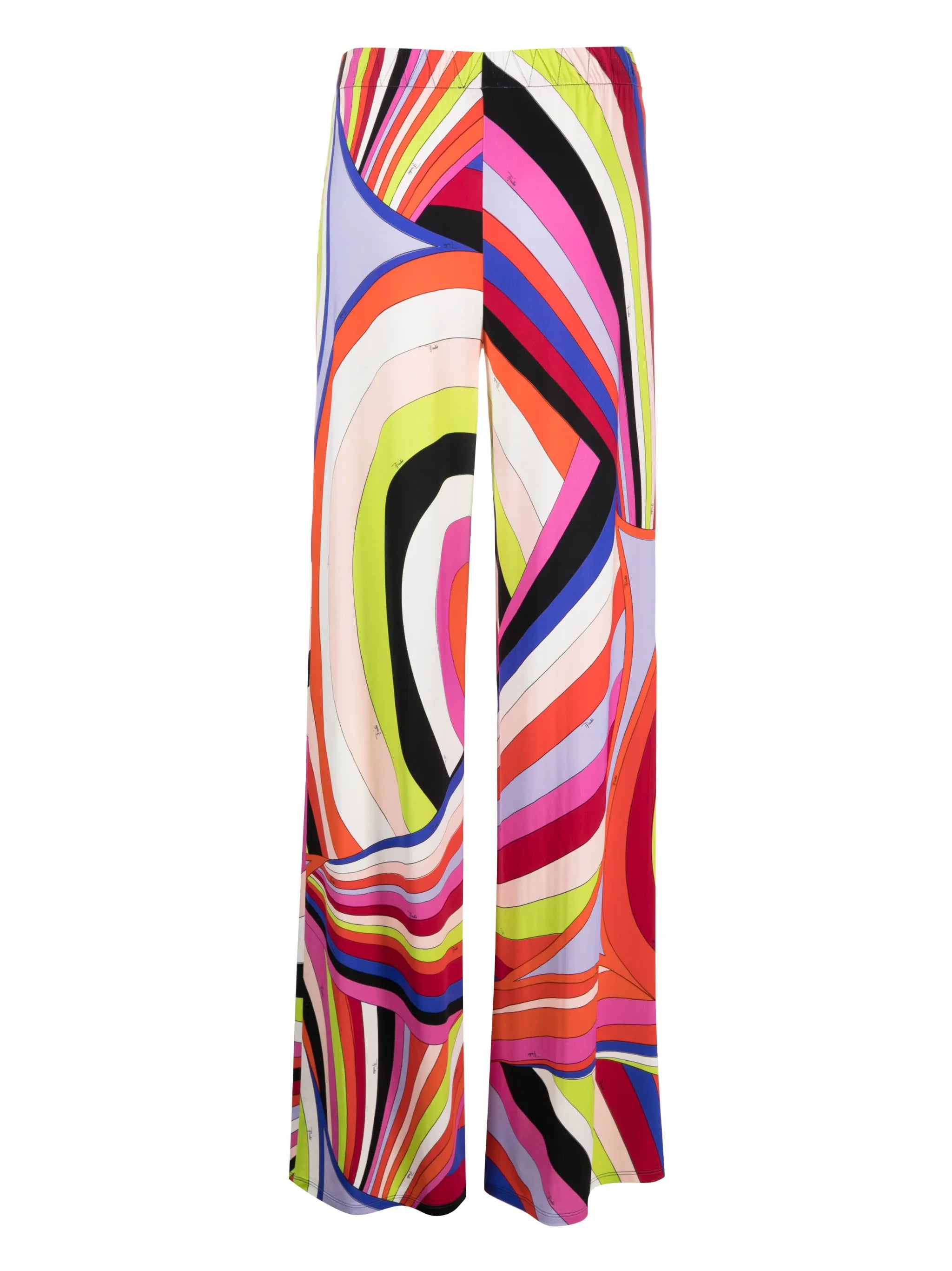 swirl-print wide-leg trousers