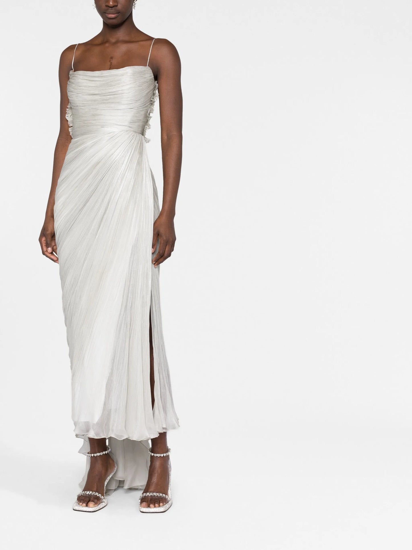Siona plissé-effect dress