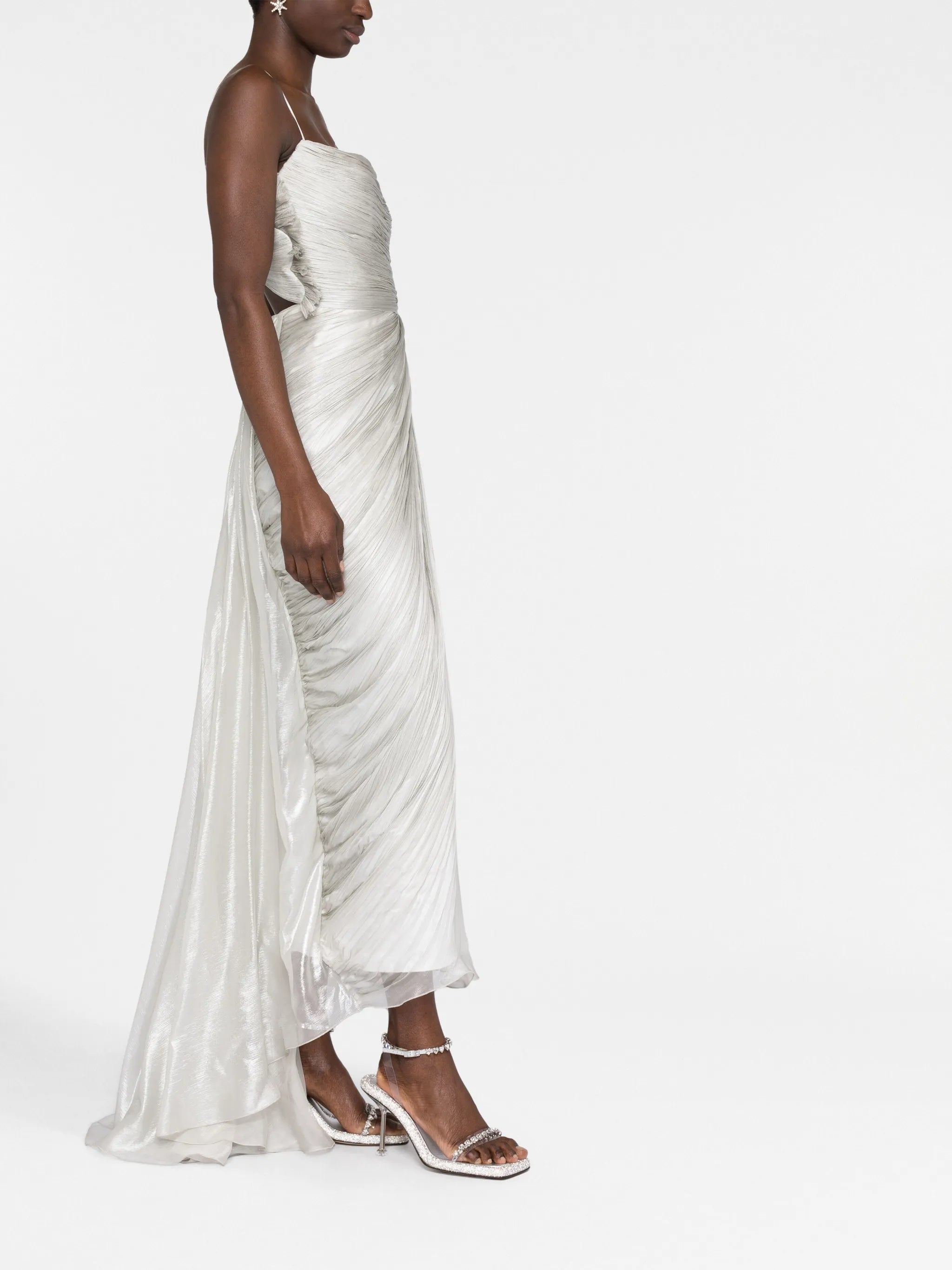 Siona plissé-effect dress