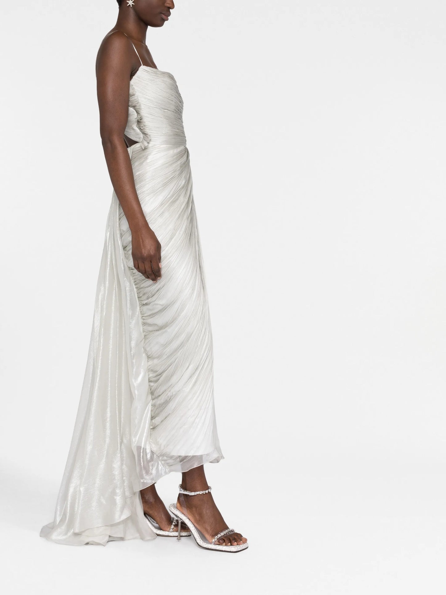Siona plissé-effect dress