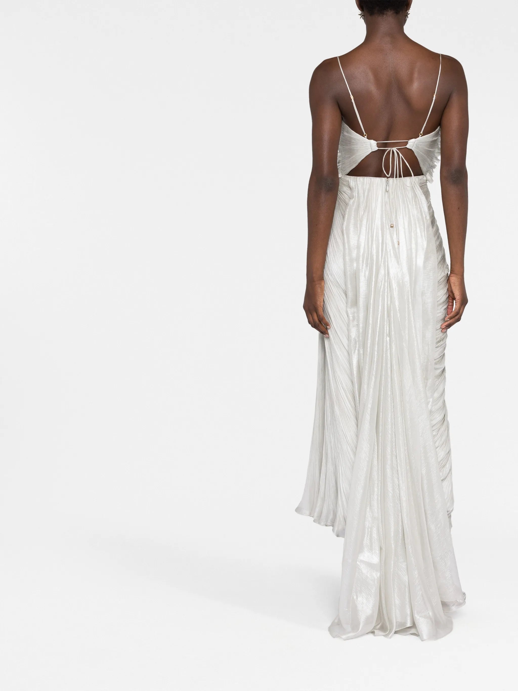 Siona plissé-effect dress