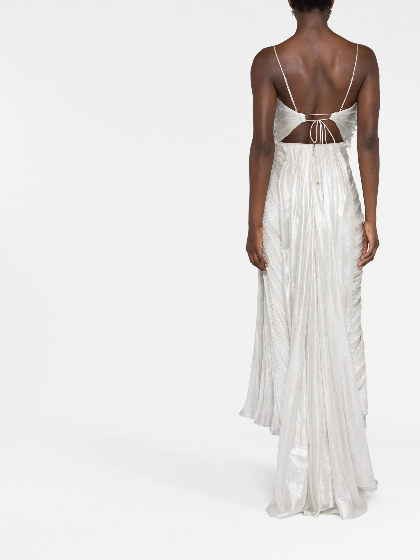 Siona plissé-effect dress